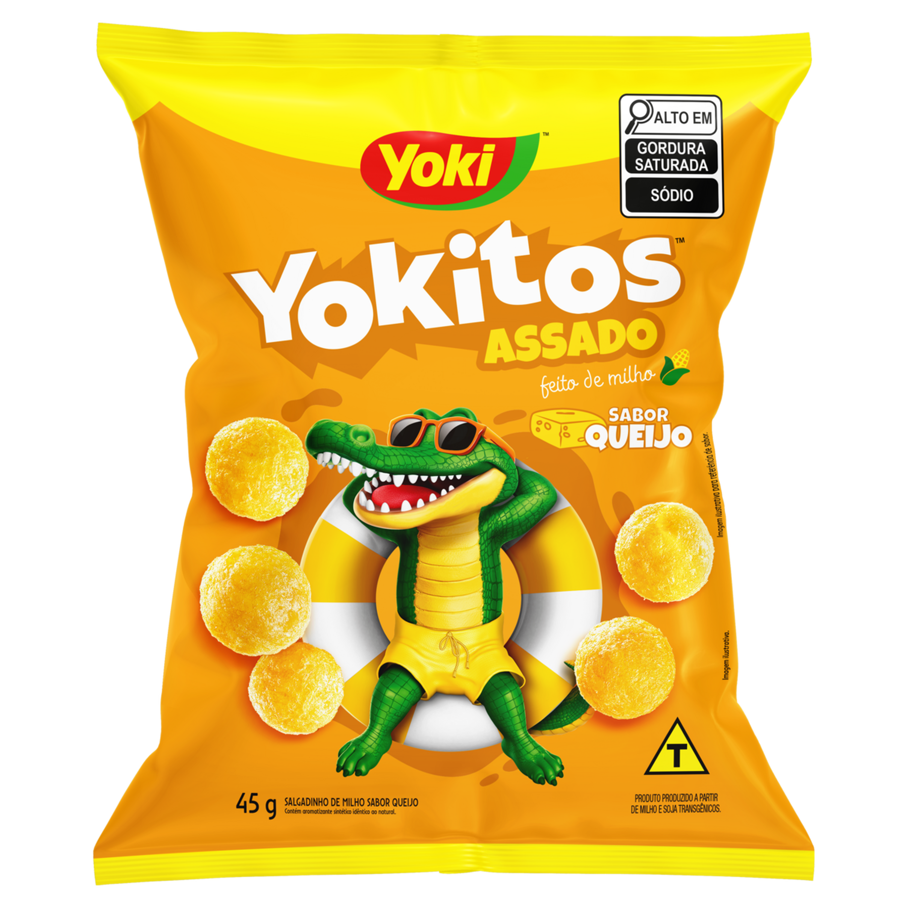 Salgadinho de Milho Queijo Bolinha Yoki Yokitos Pacote 45g