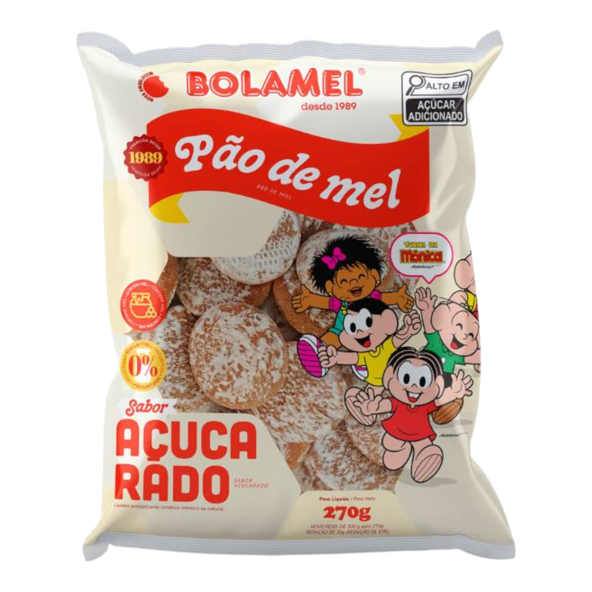 P&atilde;o de Mel A&ccedil;ucarado Bolamel Pacote 270g