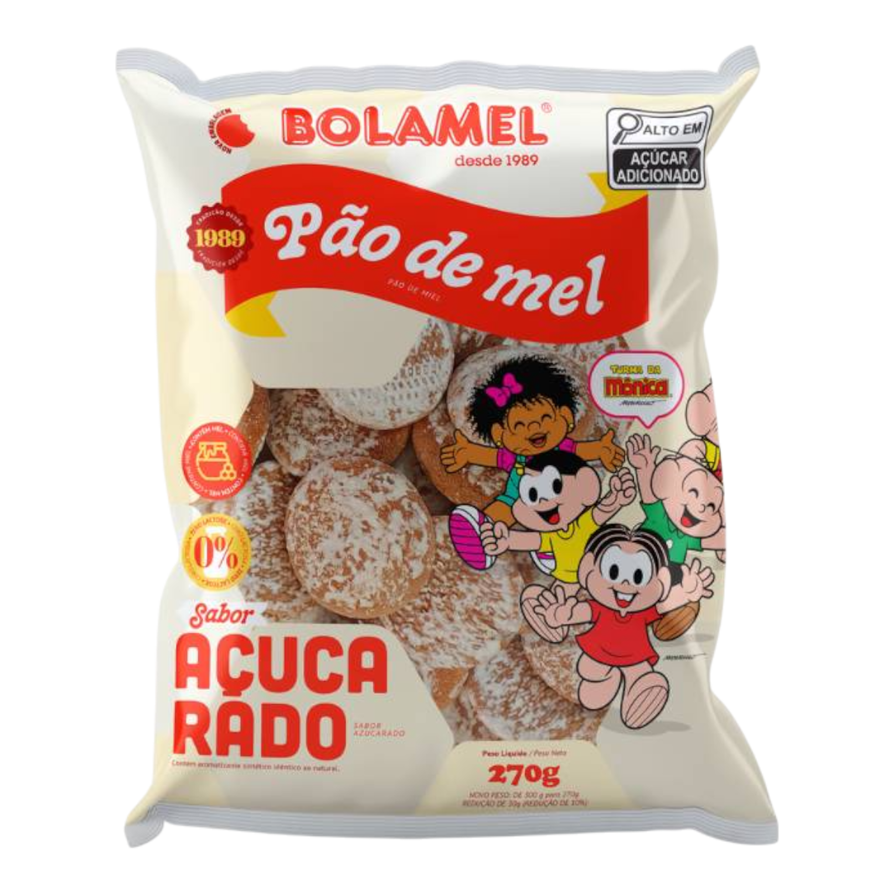 P&atilde;o de Mel A&ccedil;ucarado Bolamel Pacote 270g