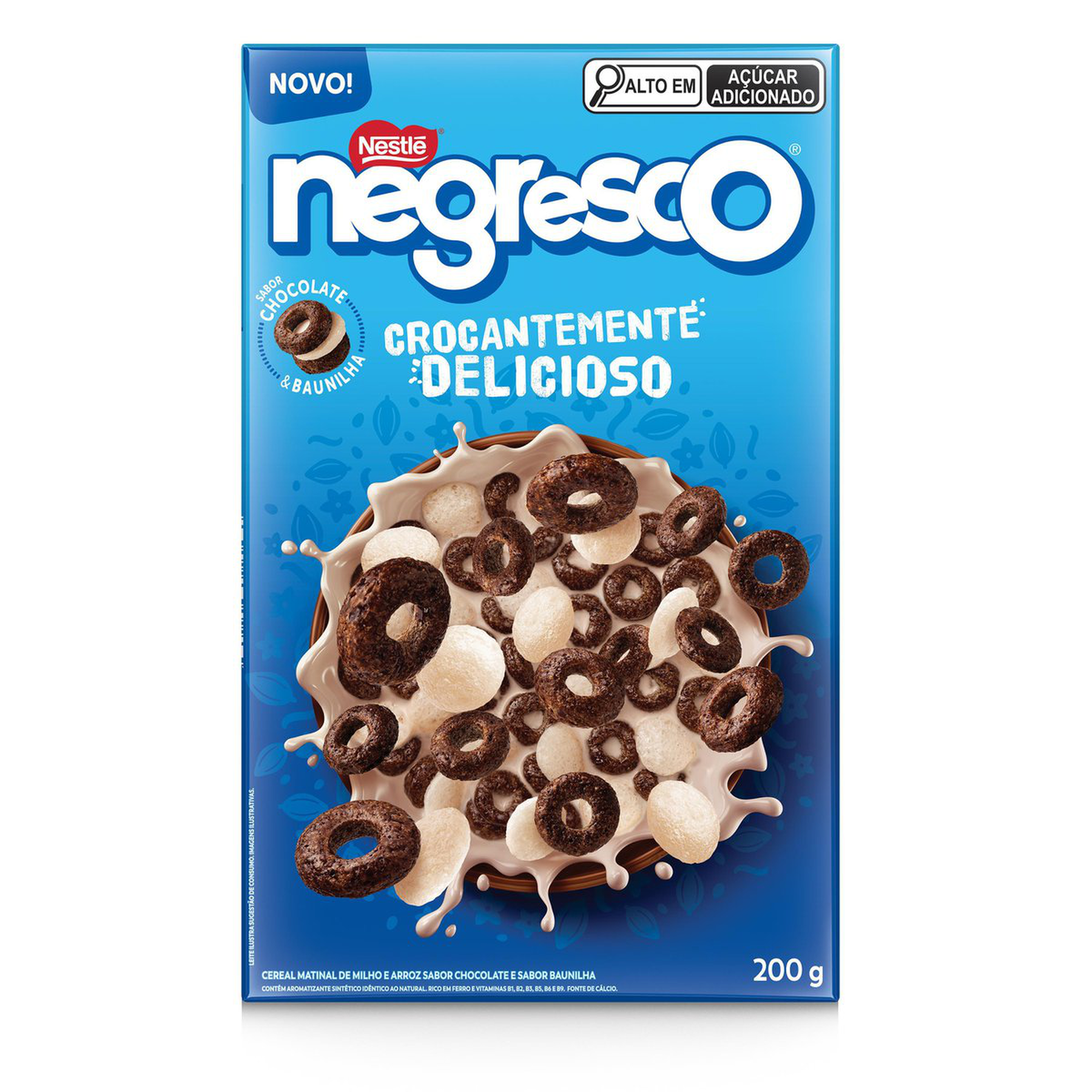 Cereal Matinal Chocolate e Baunilha Negresco Nestl&eacute; Caixa 200g&nbsp;