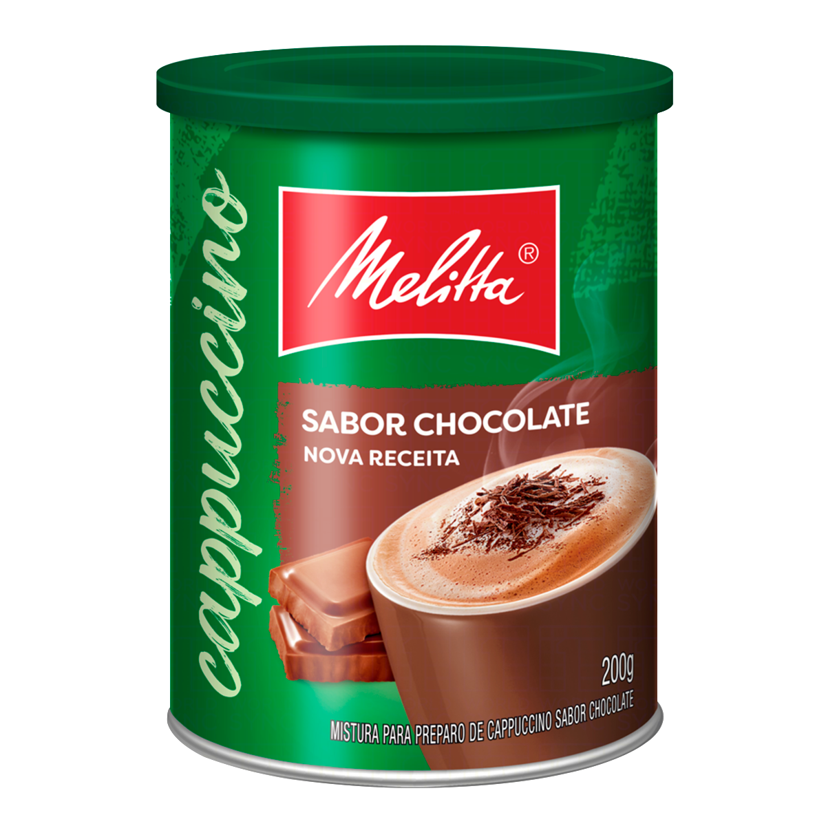 Cappuccino Sol&uacute;vel Chocolate Melitta Lata 200g