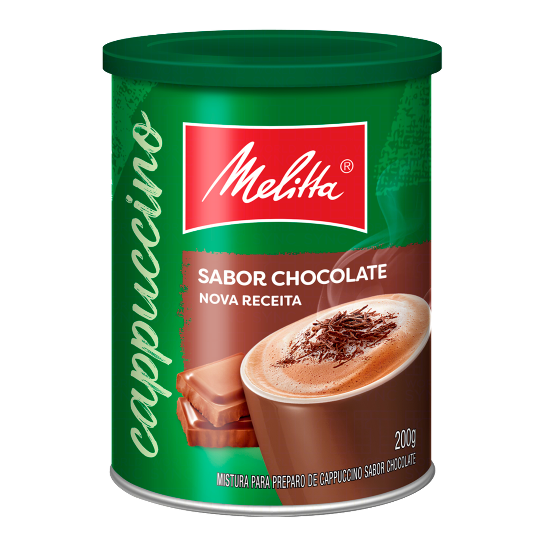 Cappuccino Solúvel Chocolate Melitta Lata 200g