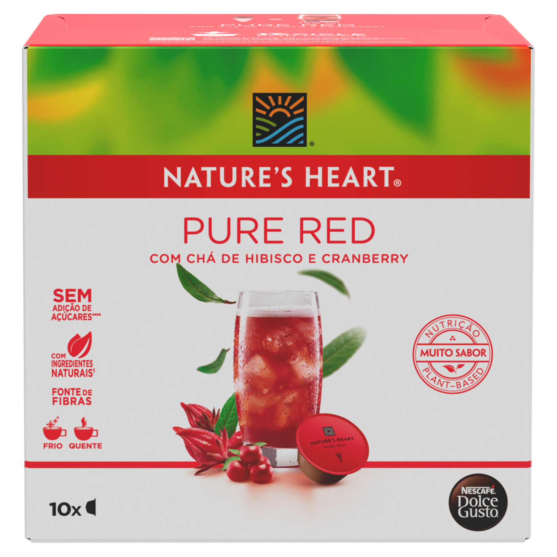 Chá em Cápsula Pure Red Nature's Heart Caixa C/10 Unidades