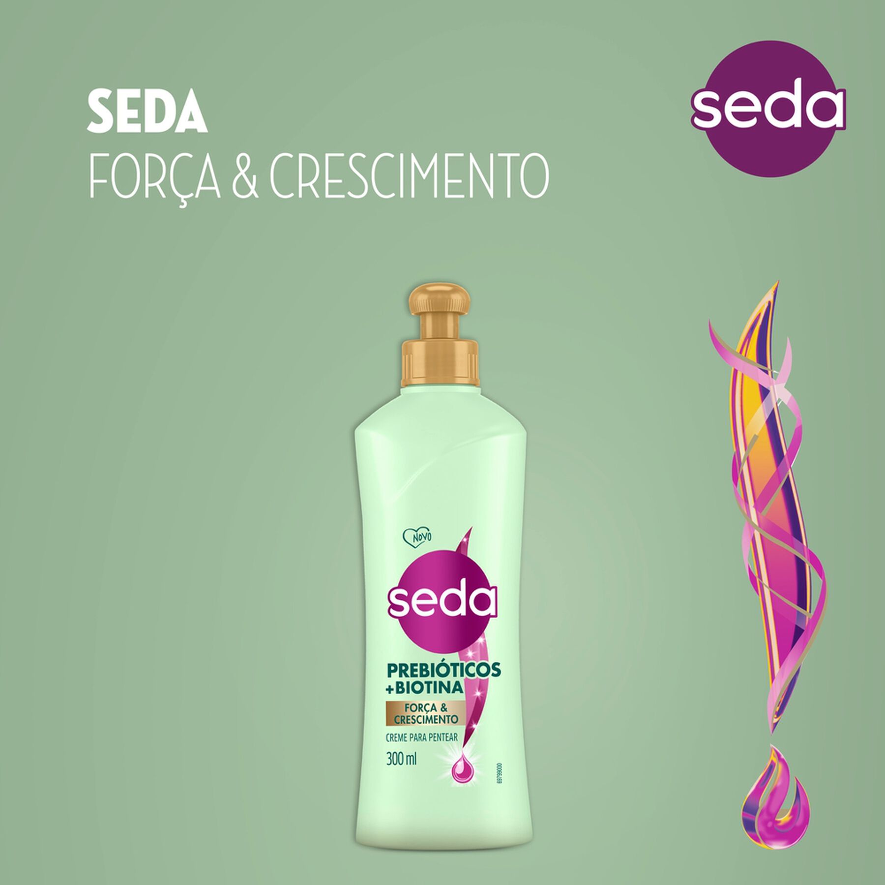 Creme para Pentear Prebióticos + Biotina Seda Frasco 300ml