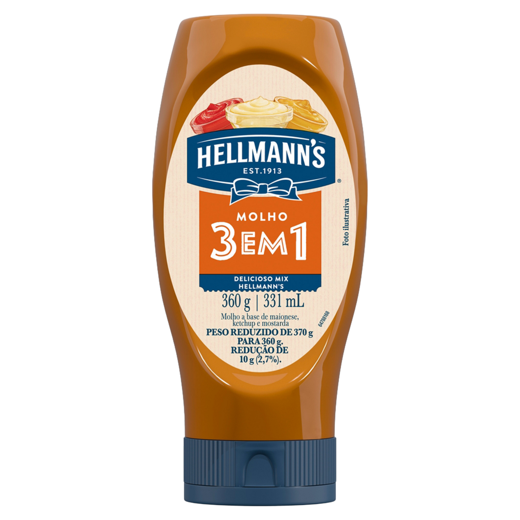 Molho Mix 3 em 1 Hellmann's Squeeze 360g