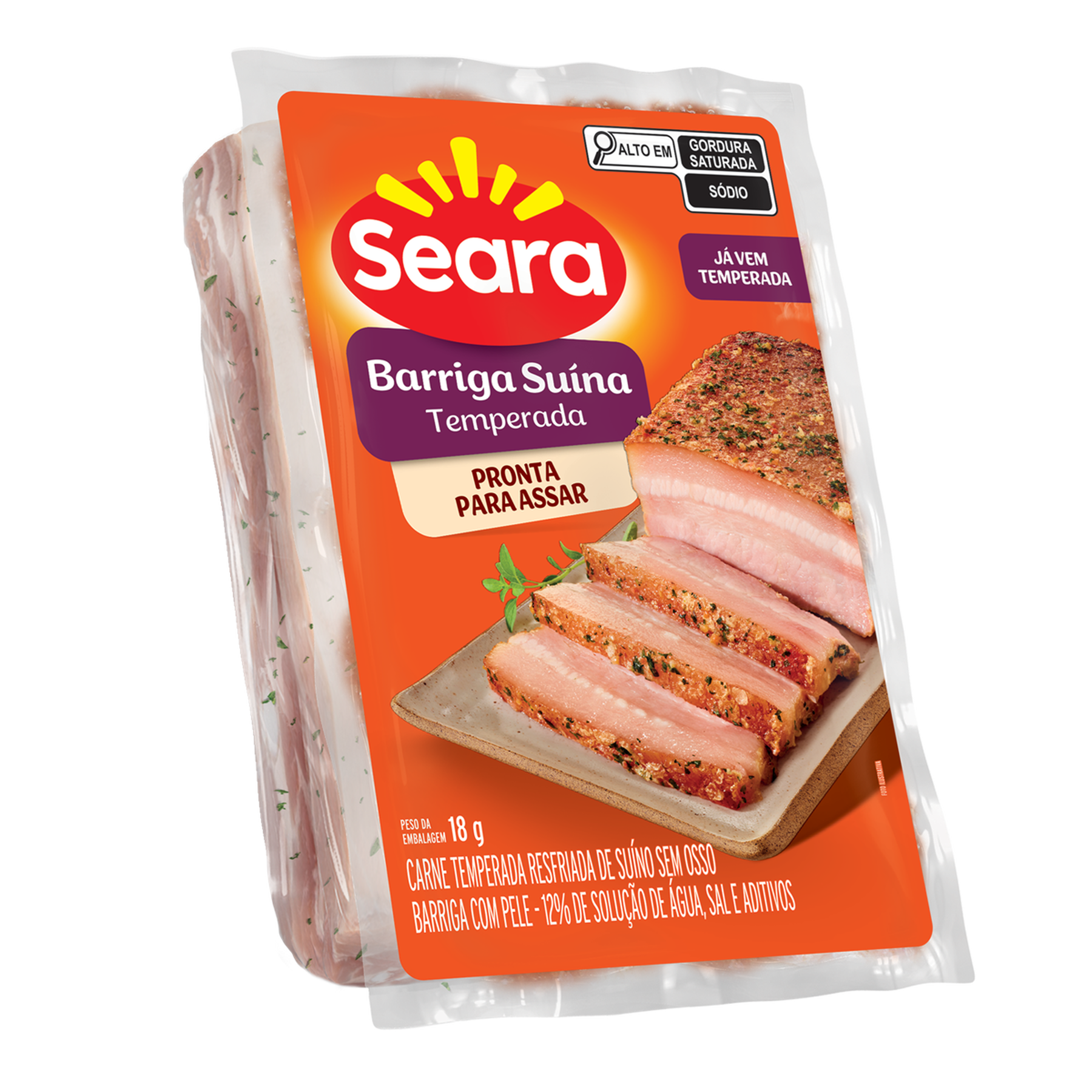 Barriga Su&iacute;na Temperada Seara aprox. 800g