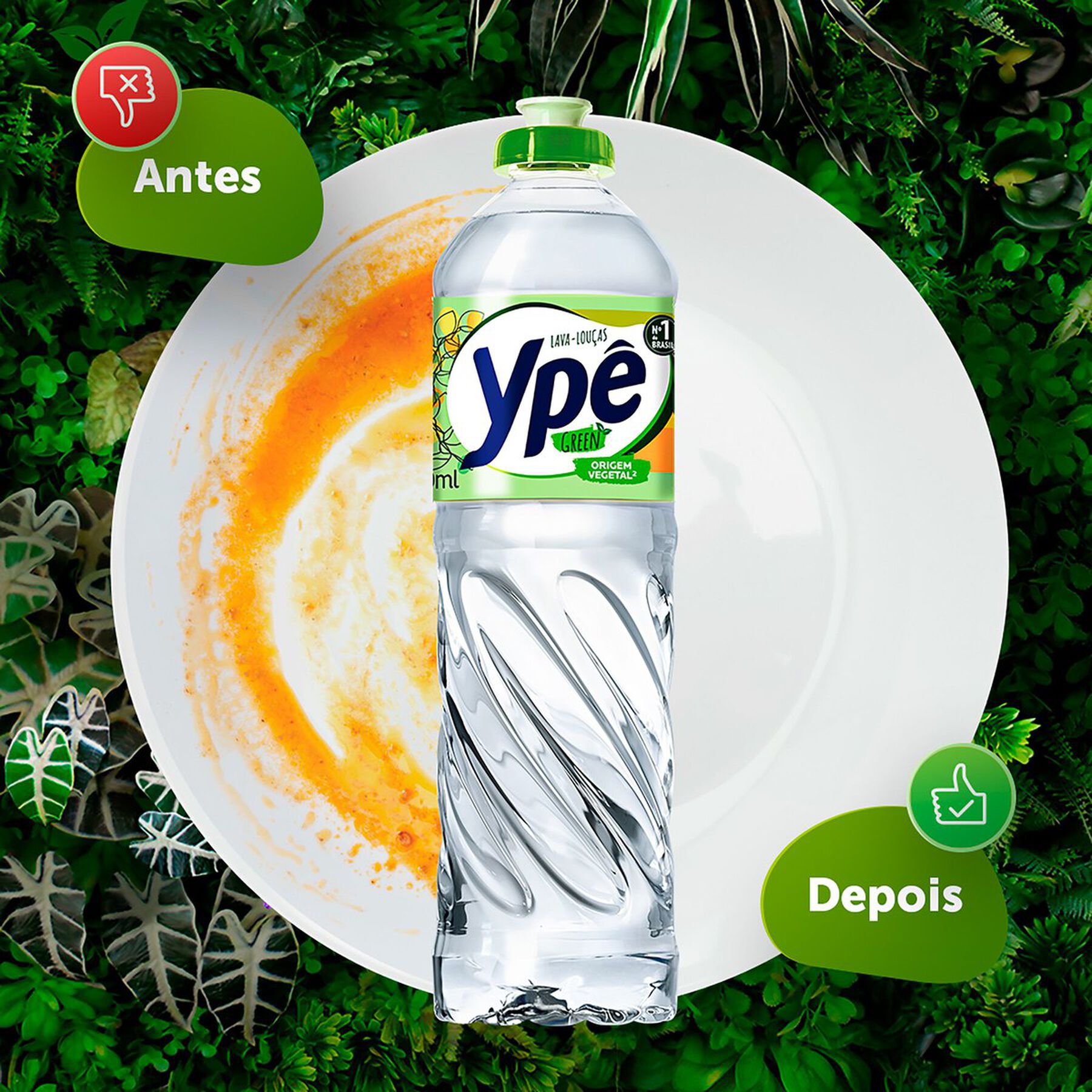 Detergente L&iacute;quido Green Yp&ecirc; Squeeze 500ml&nbsp;