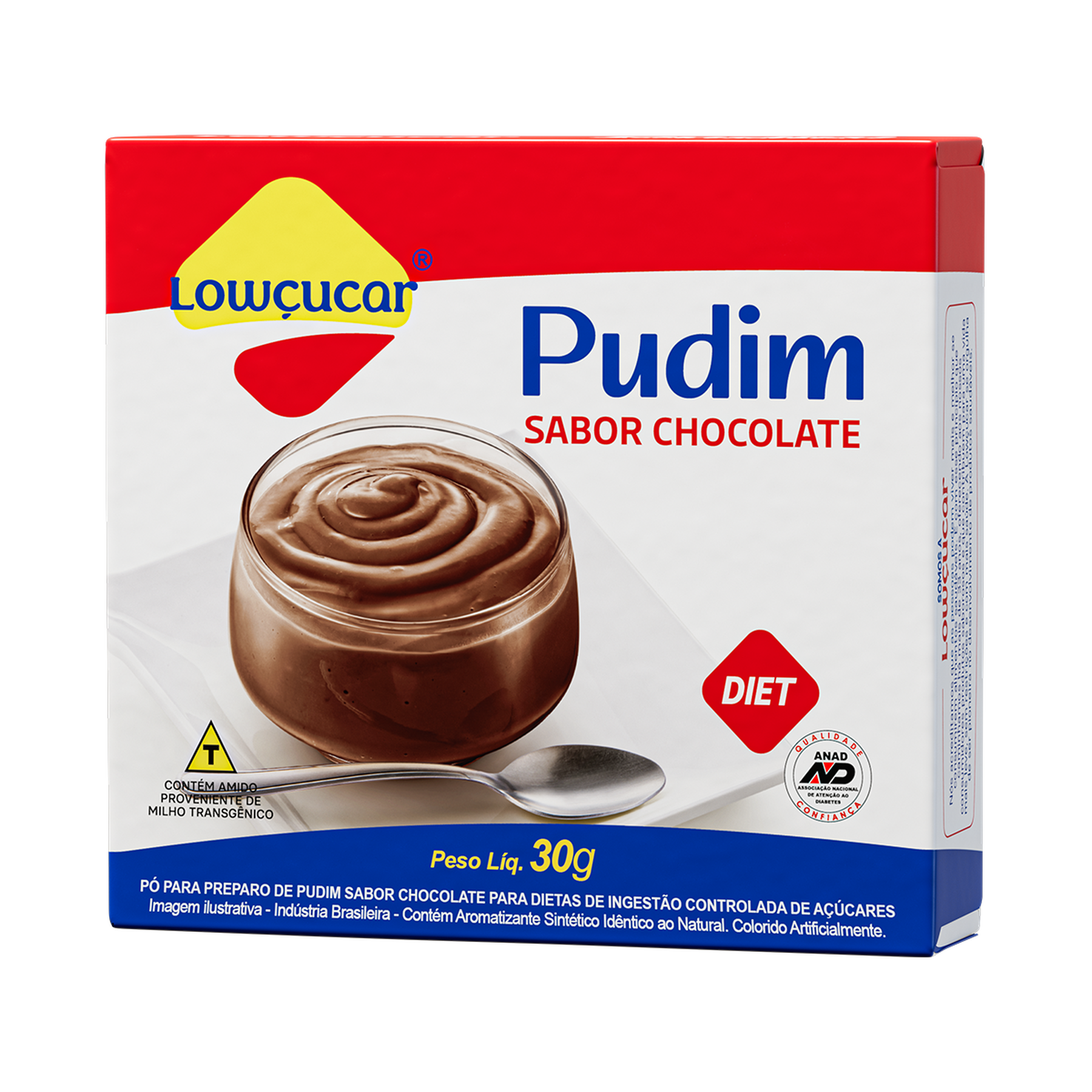 P&oacute; para Pudim de Chocolate Low&ccedil;ucar Caixa 30g&nbsp;
