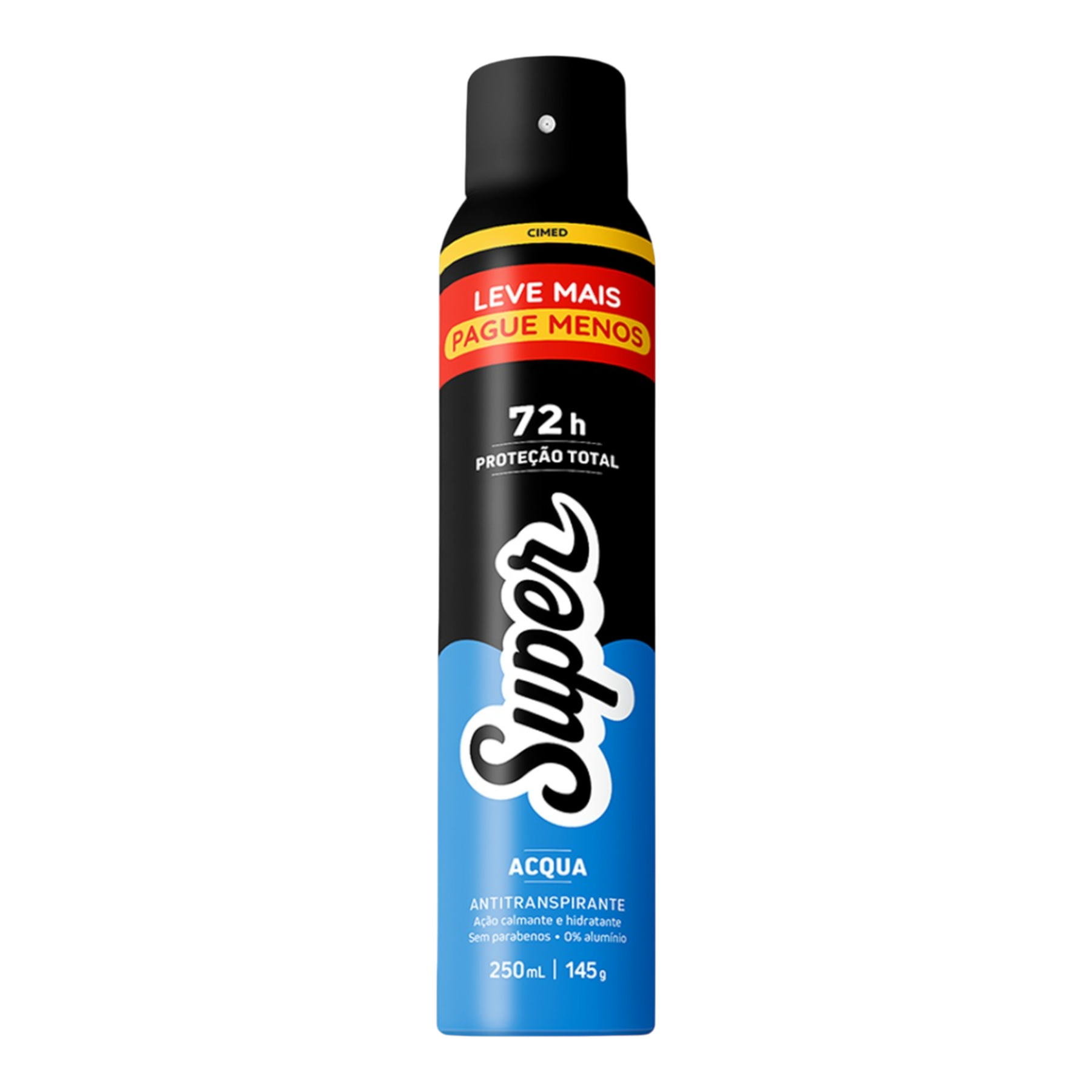 Antitranspirante Aerossol Acqua Super Spray 250ml - Embalagem Leve Mais Pague Menos