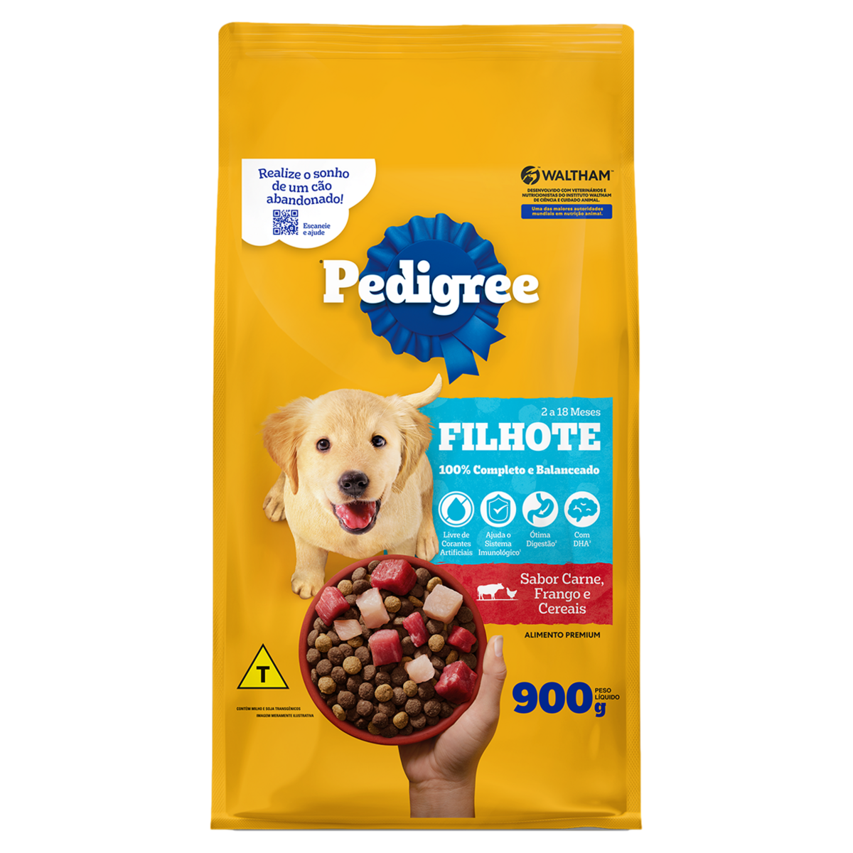 Alimento para C&atilde;es Filhotes Carne, Frango e Cereais Pedigree Pacote 900g