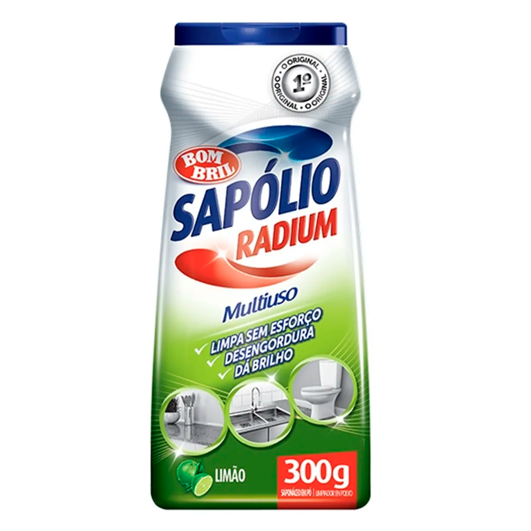 Sapon&aacute;ceo em P&oacute; Multiuso Lim&atilde;o Bom Bril Sap&oacute;lio Radium Frasco 300g&nbsp;
