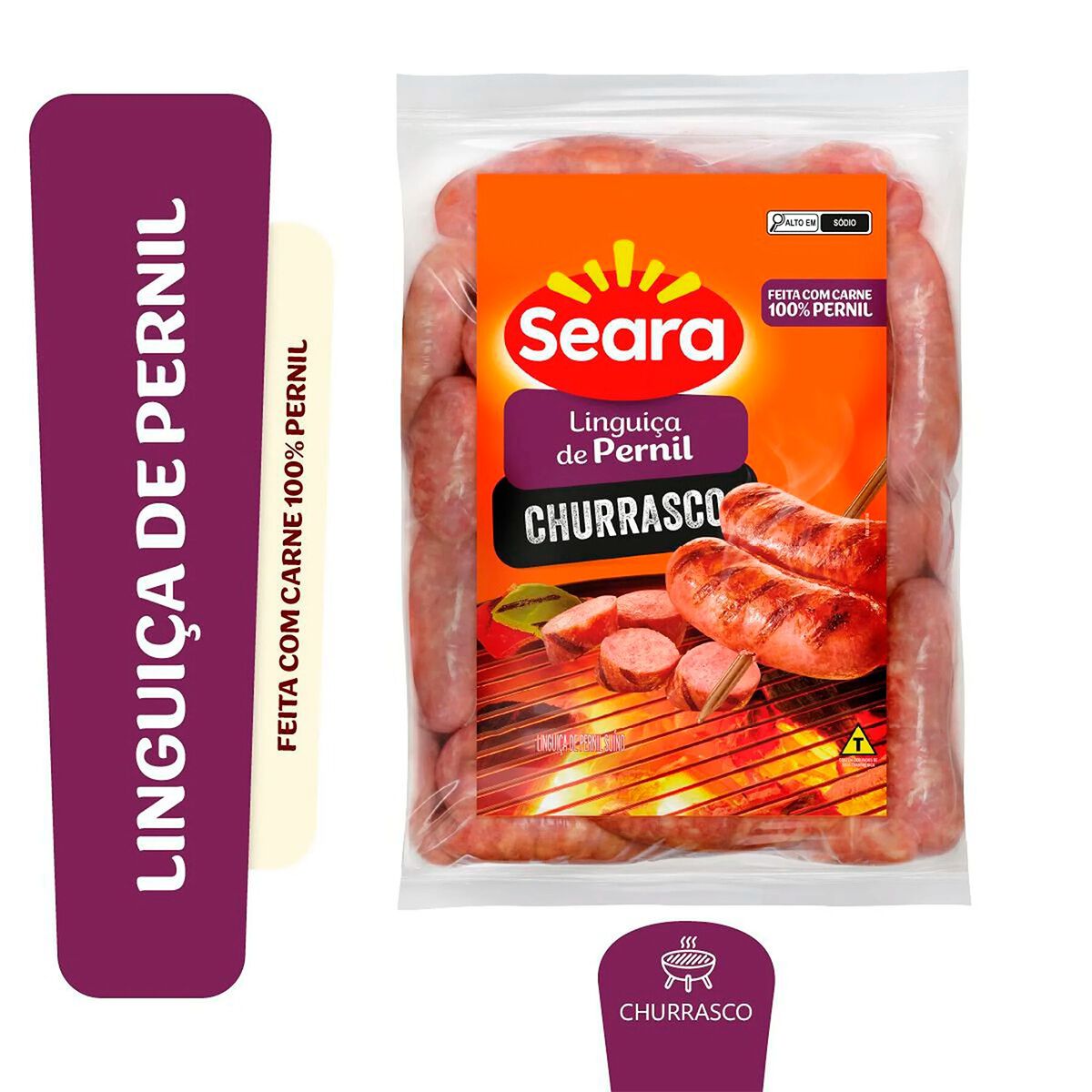 Lingui&ccedil;a de Pernil Churrasco Seara aprox. 650g