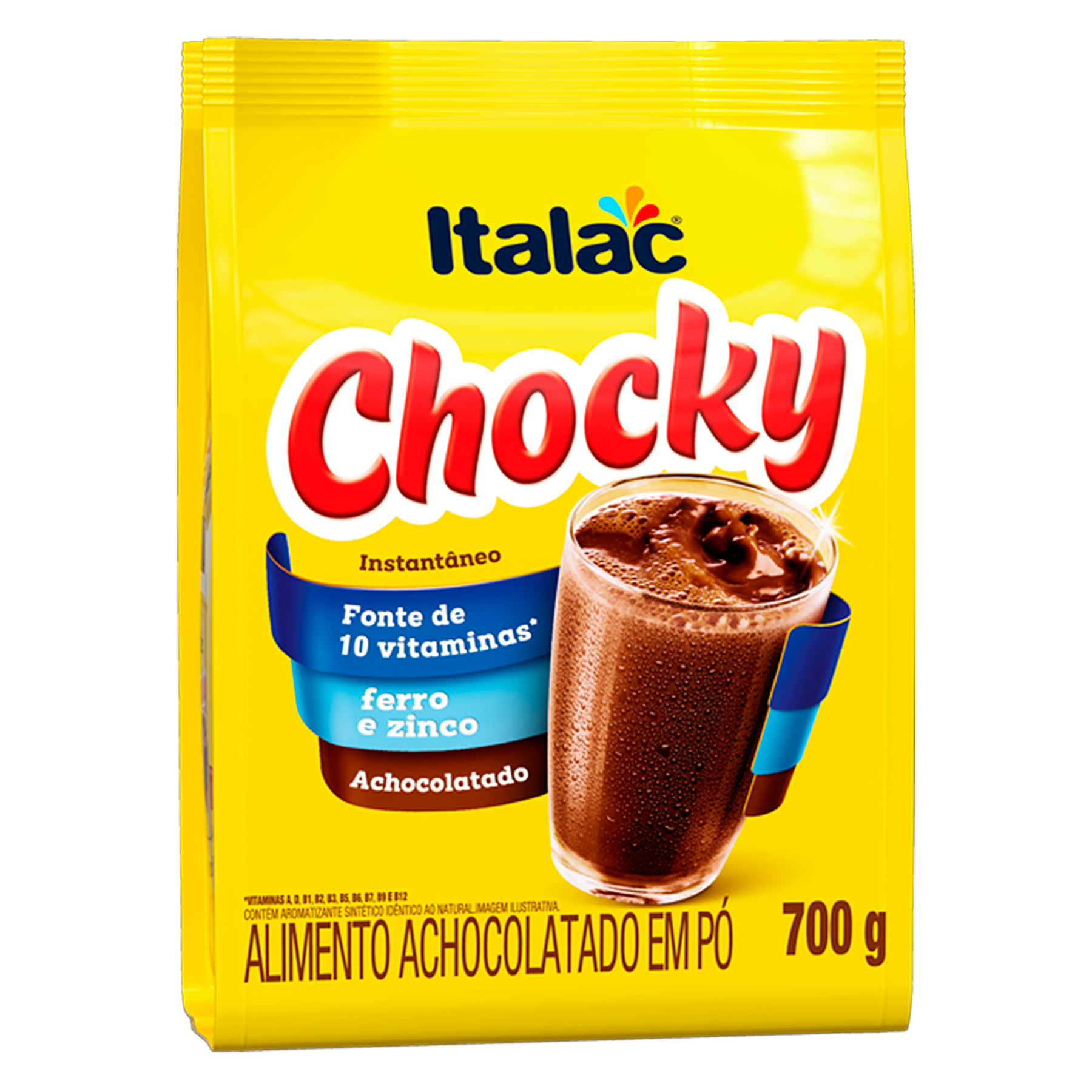 Achocolatado em P&oacute; Instant&acirc;neo Chocky Italac Pacote 700g