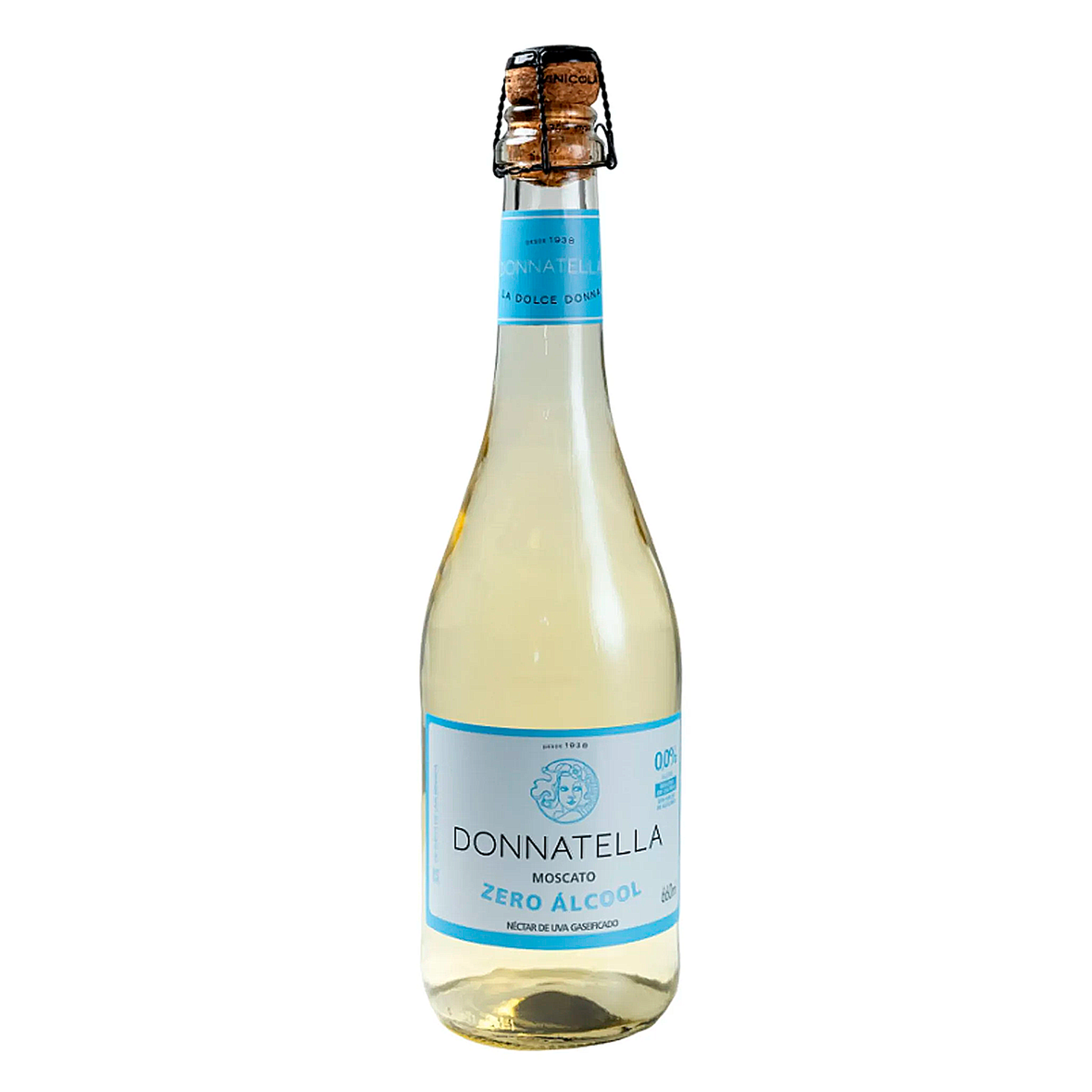 Vinho Branco Frisante sem &Aacute;lcool Donnatella Garrafa 660ml