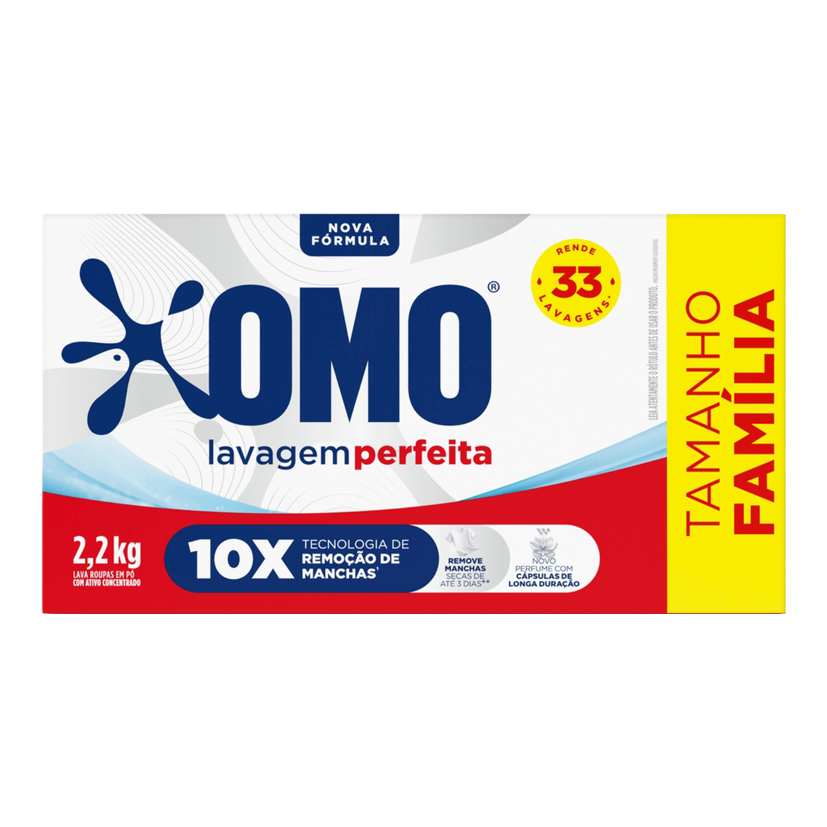 Sab&atilde;o em P&oacute; Omo Lavagem Perfeita Caixa 2,2kg - Embalagem Tamanho Fam&iacute;lia