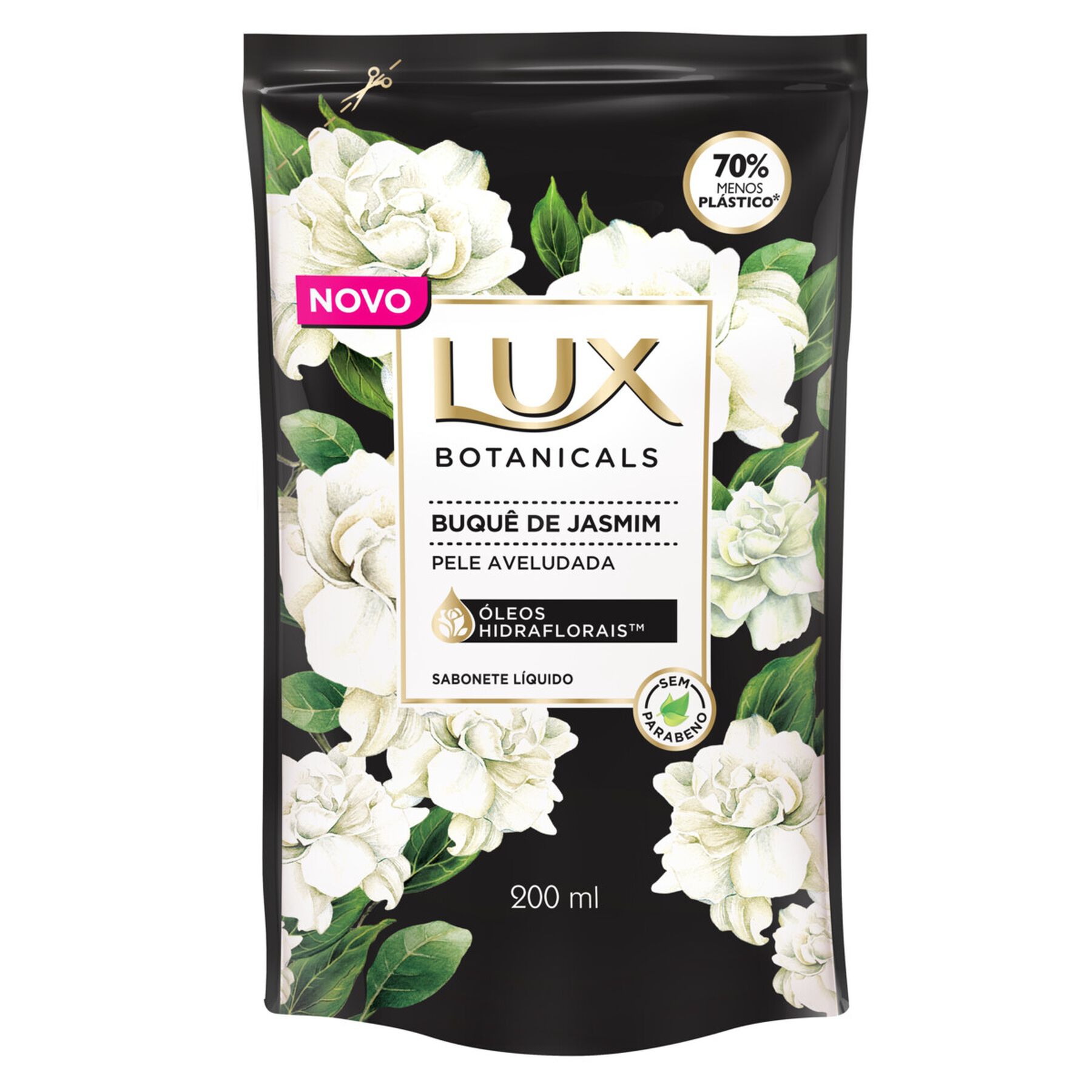 Sabonete Líquido Buquê de Jasmim Lux Botanicals Sachê 200ml Refil