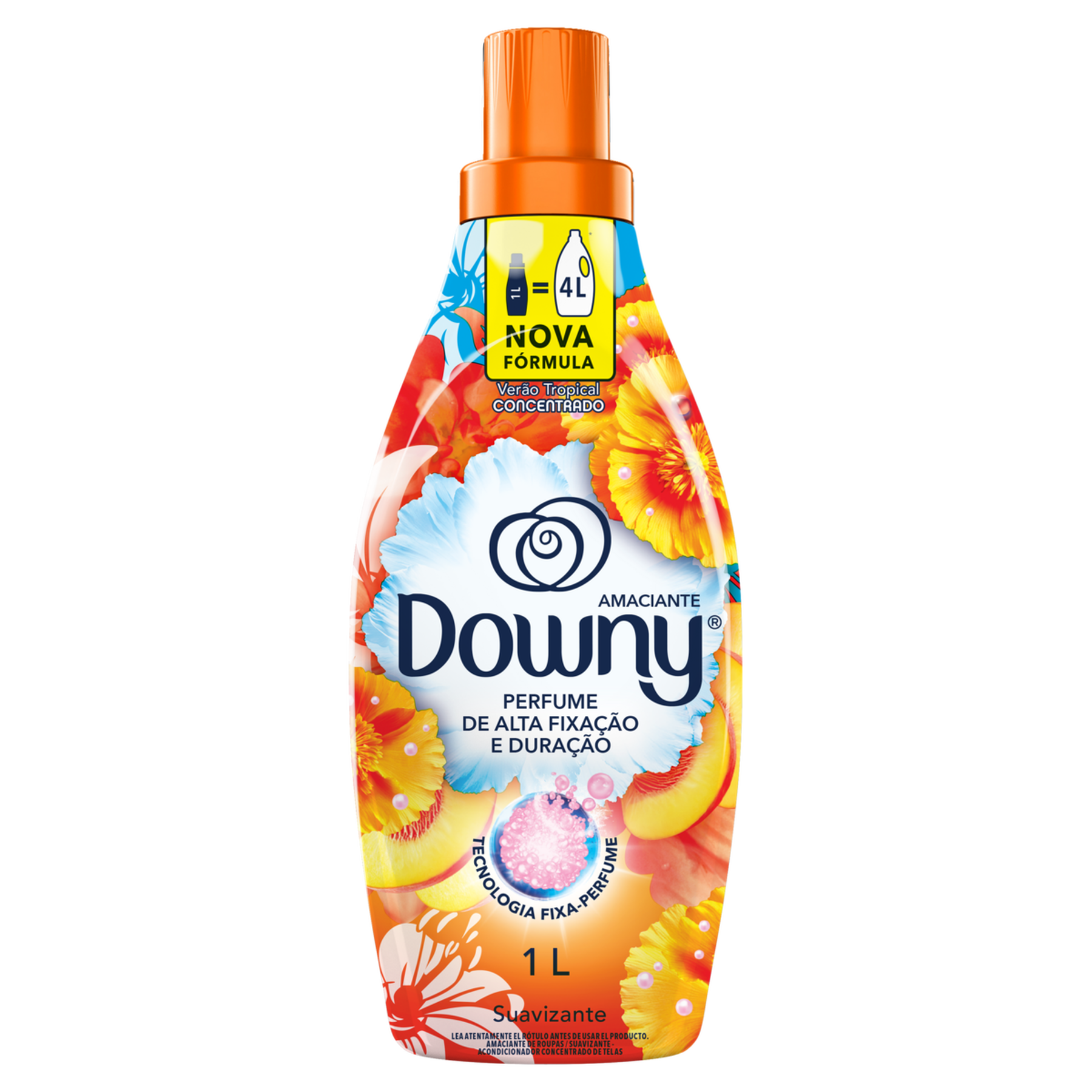 Amaciante de Roupa Concentrado Verão Tropical Downy Frasco 1l