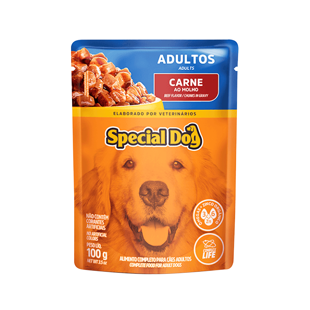Alimento para C&atilde;es Adultos Carne ao Molho Special Dog Sach&ecirc; 100g