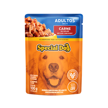 Alimento para Cães Adultos Carne ao Molho Special Dog Sachê 100g