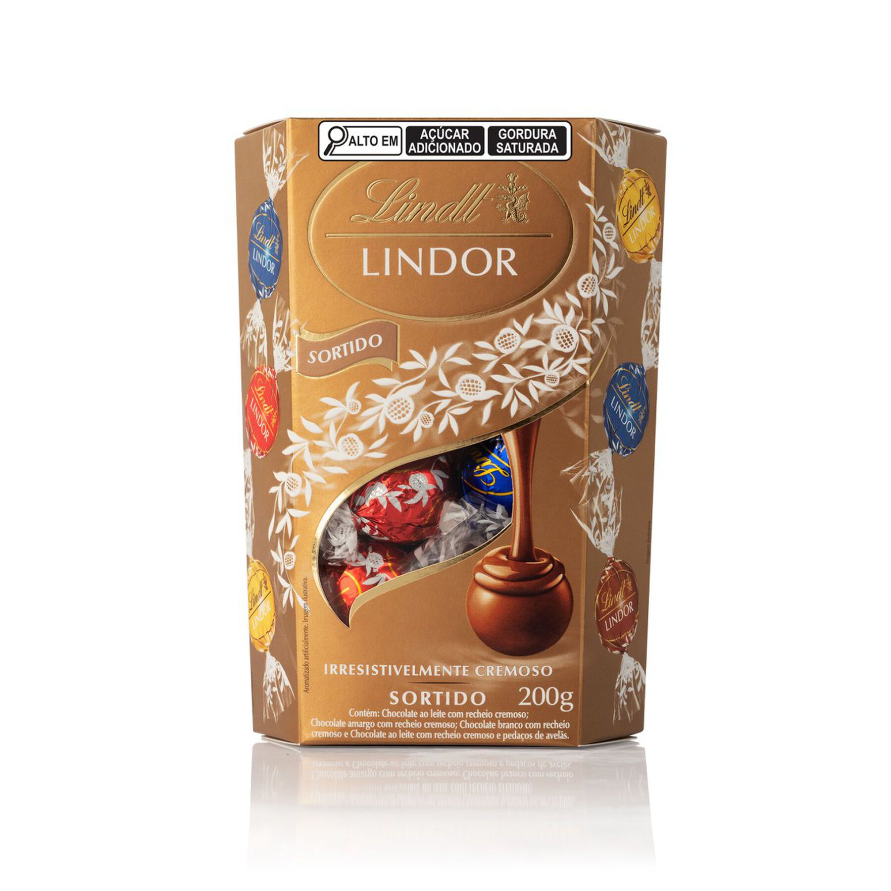 Bombom Lindt Lindor Cornet Sortido 200g