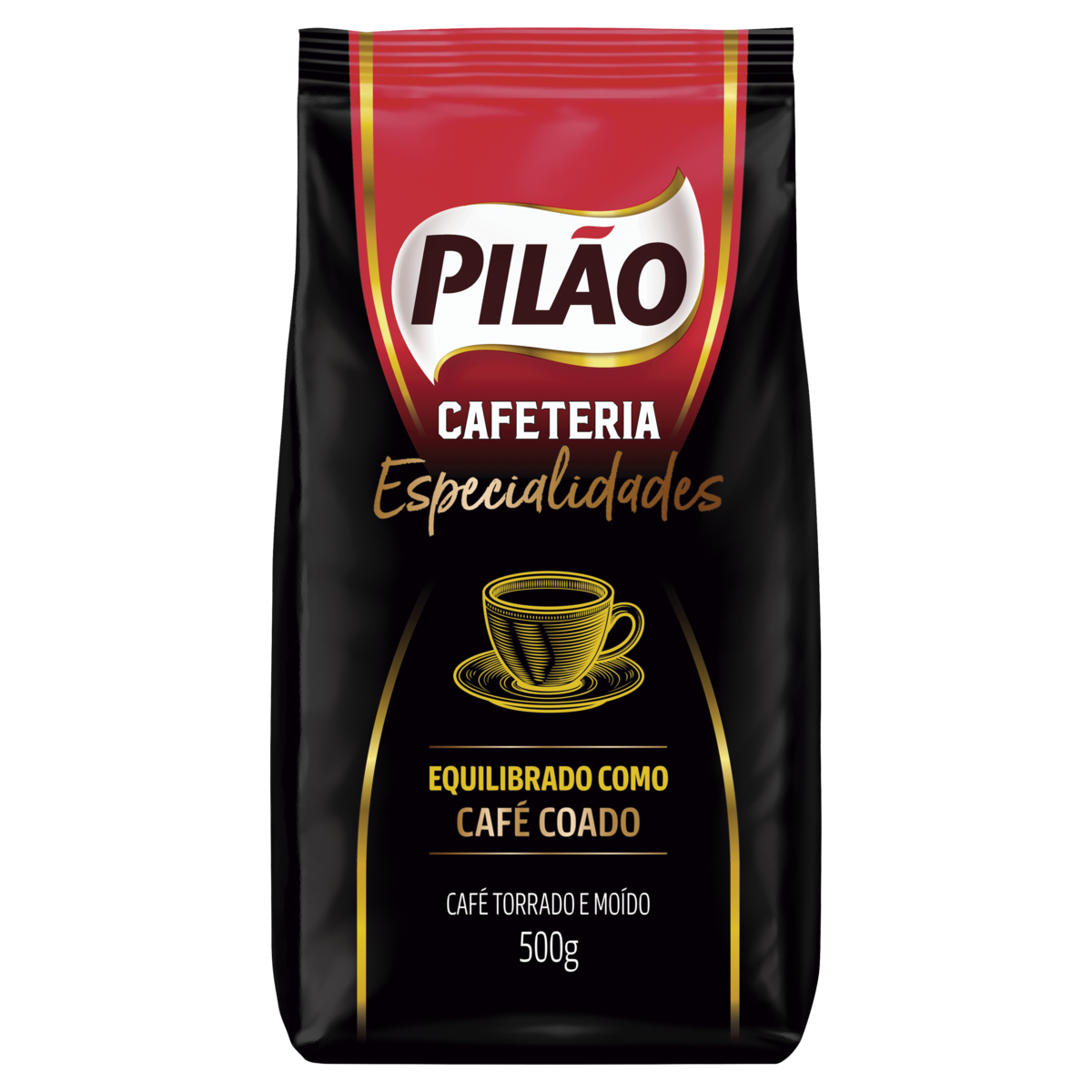 Caf&eacute; Torrado e Mo&iacute;do Coado Pil&atilde;o Cafeteria Especialidades Pacote 500g