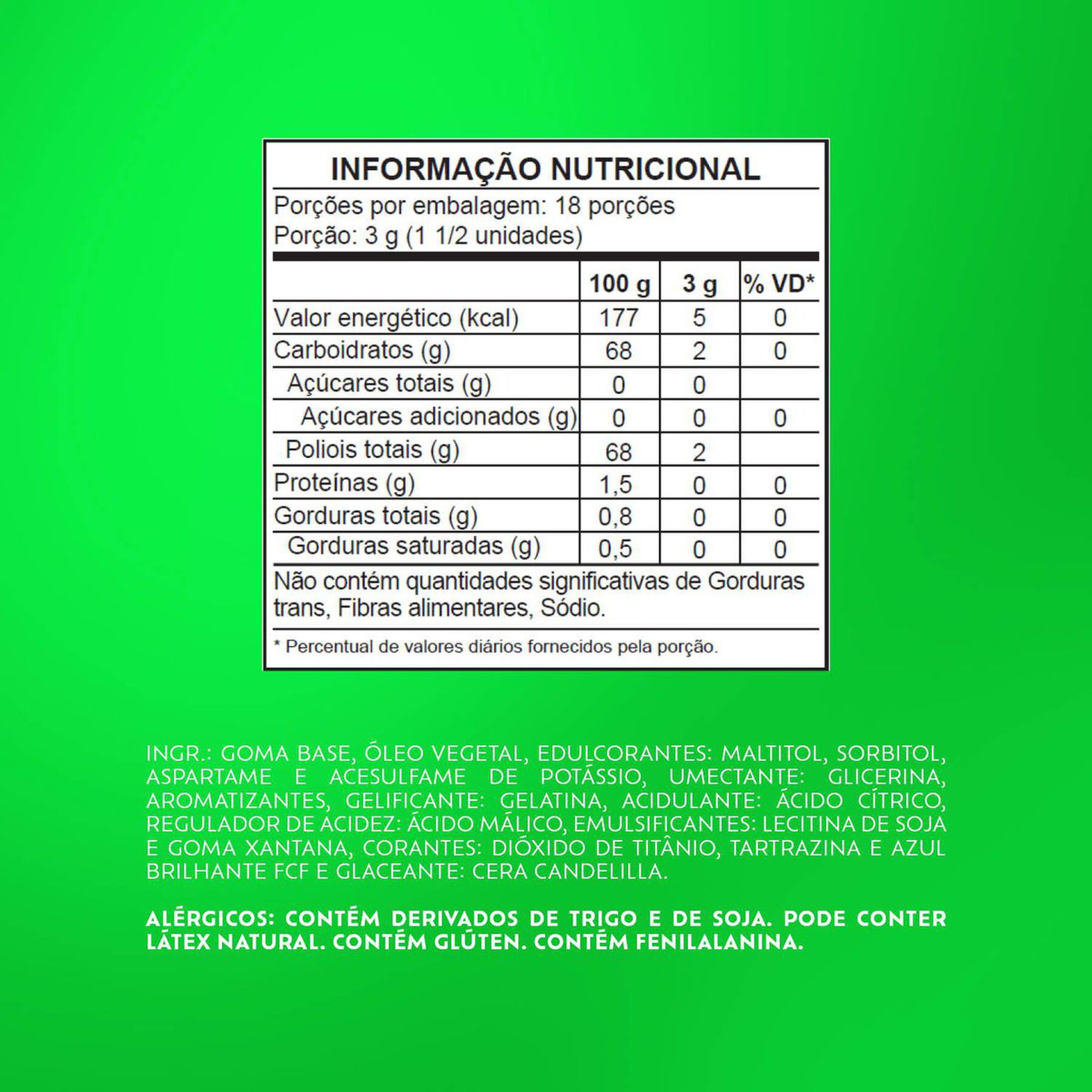 Chiclete Trident XSenses Morango Lime Sem Açúcar Garrafa 54g