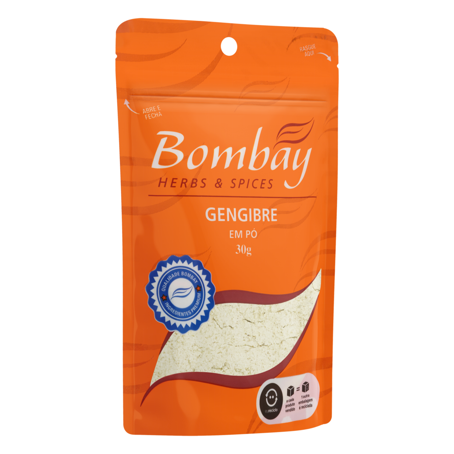 Gengibre em P&oacute; Bombay Pouch 30g