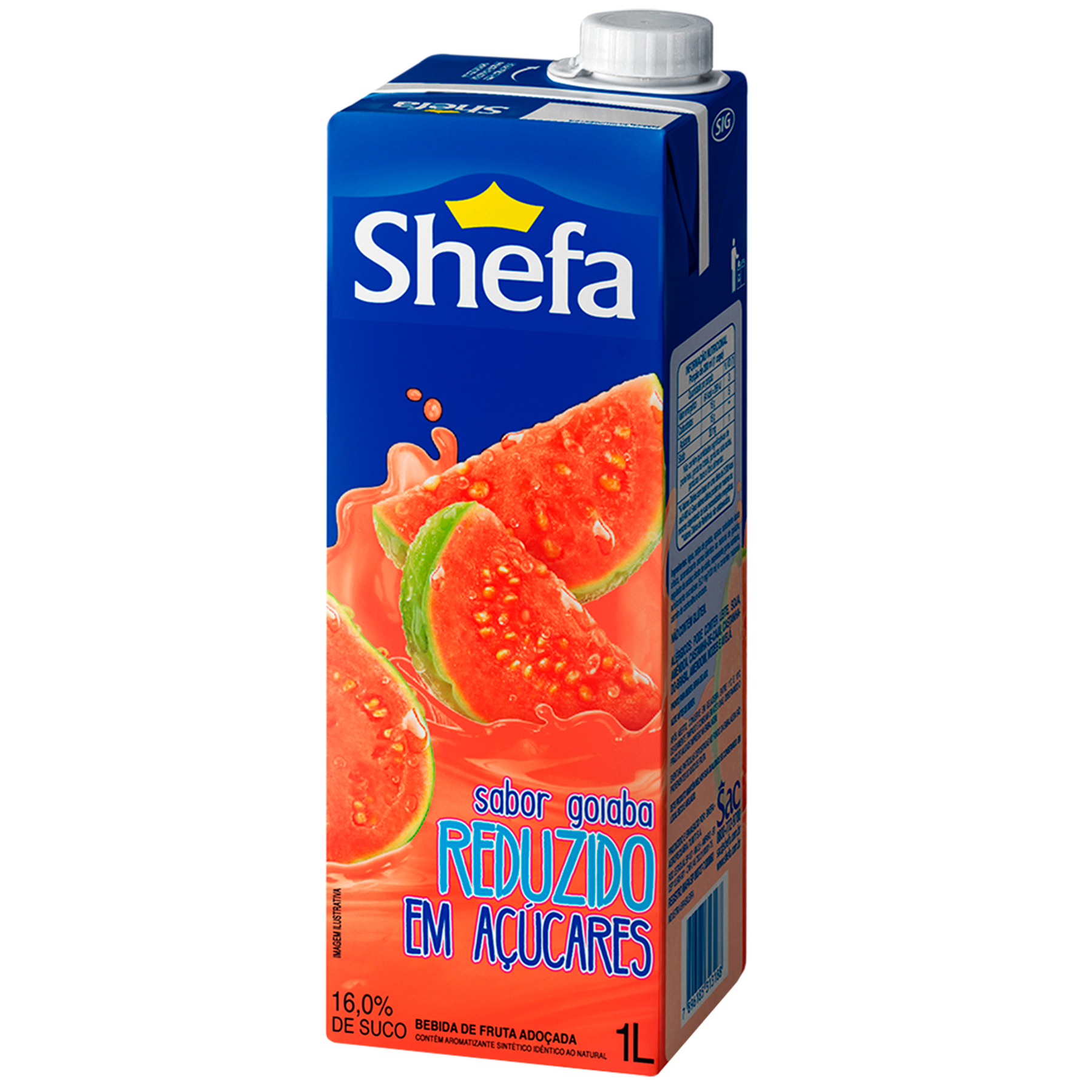 Bebida de Fruta Adoçada de Goiaba Shefa 1l