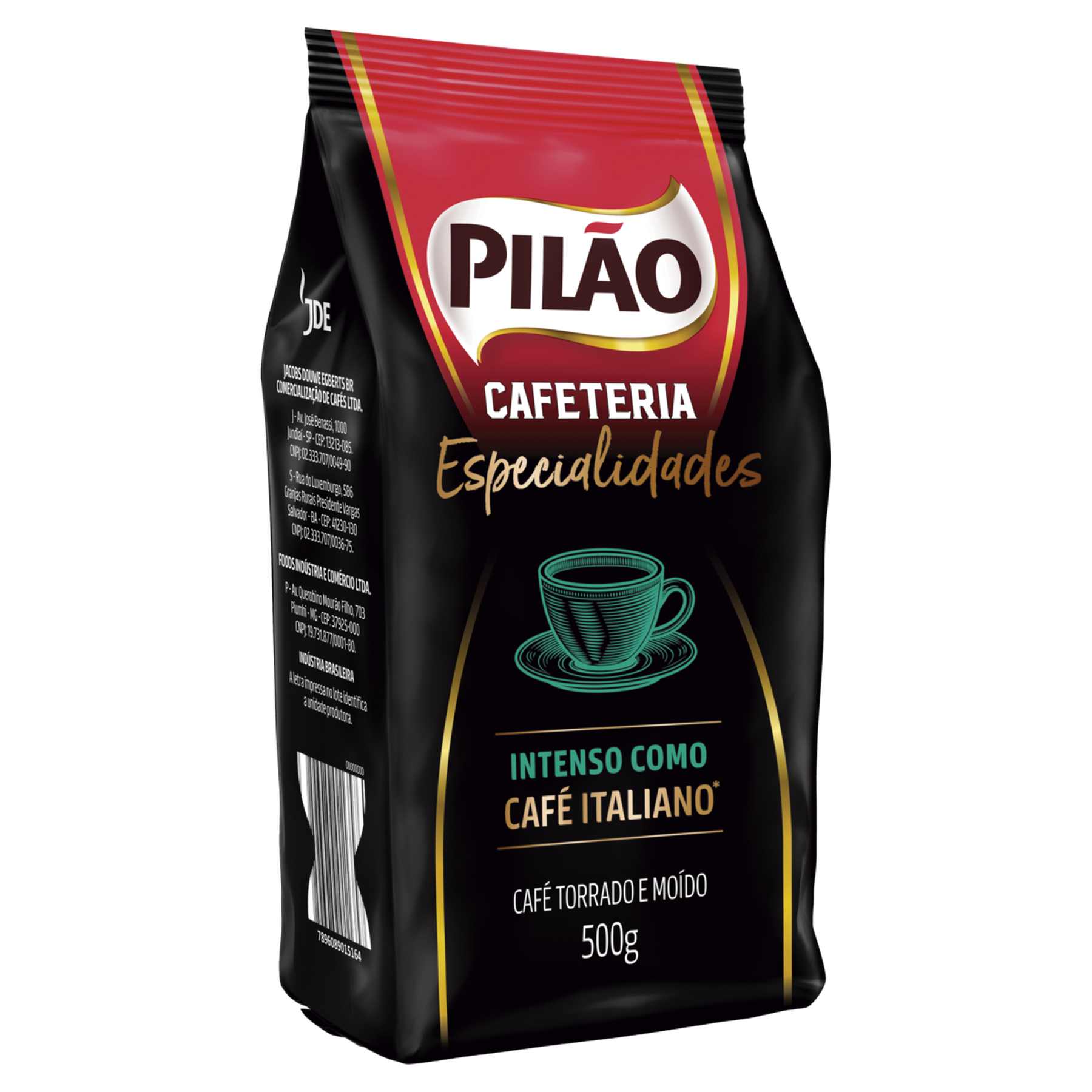 Caf&eacute; Torrado e Mo&iacute;do Italiano Pil&atilde;o Cafeteria Especialidades Pacote 500g