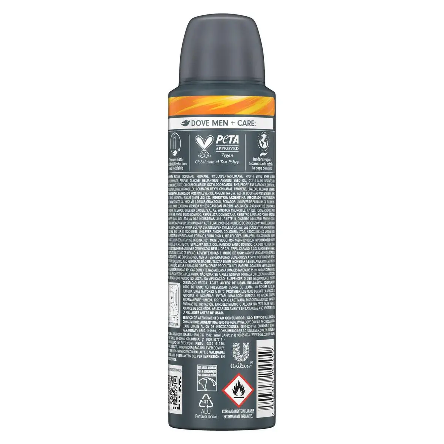 Desodorante Antitranspirante Aerossol Dove Men +Care Energy Boost Masculino 72h 150ml