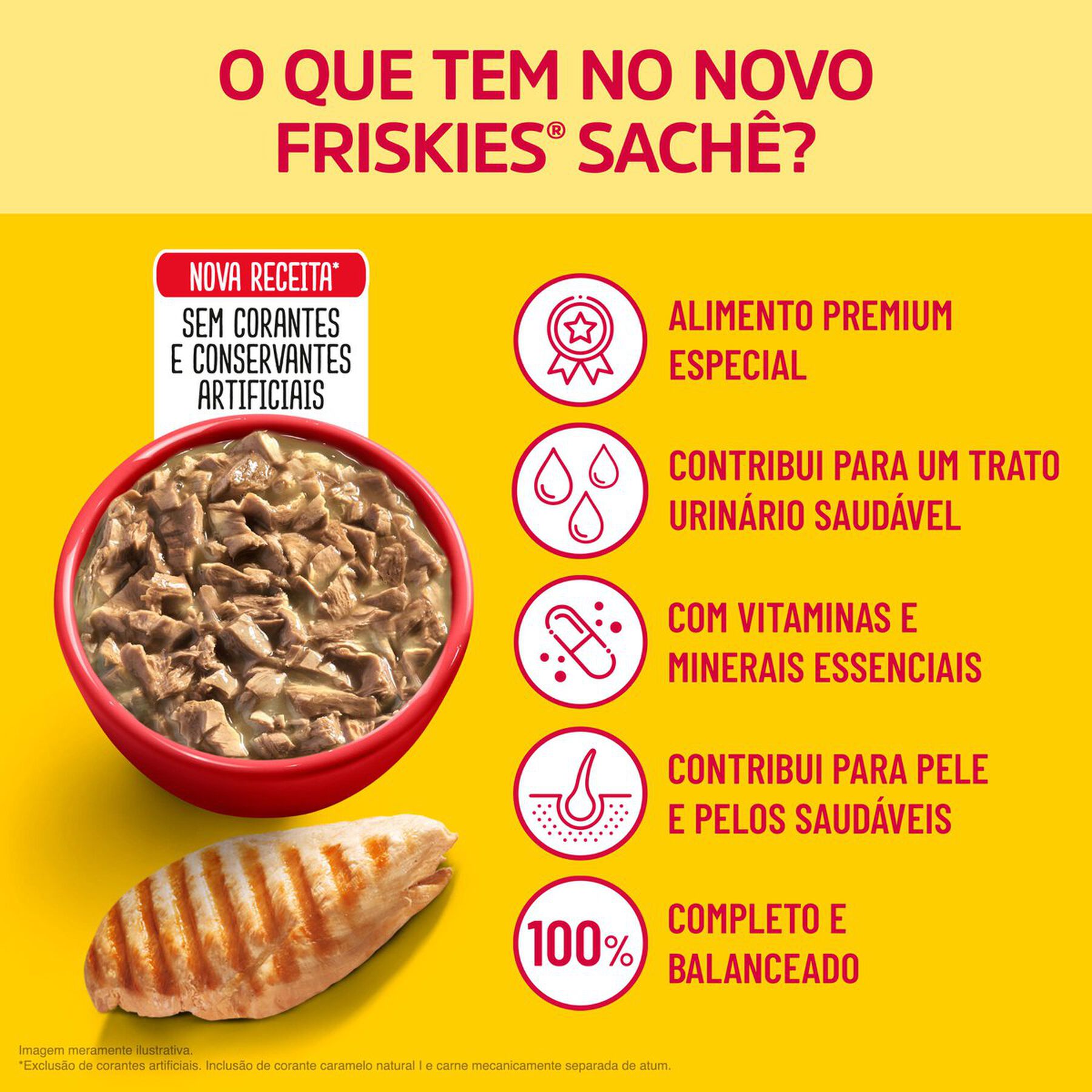 Alimento para Gatos Frango ao Molho Purina Friskies Sachê 85g