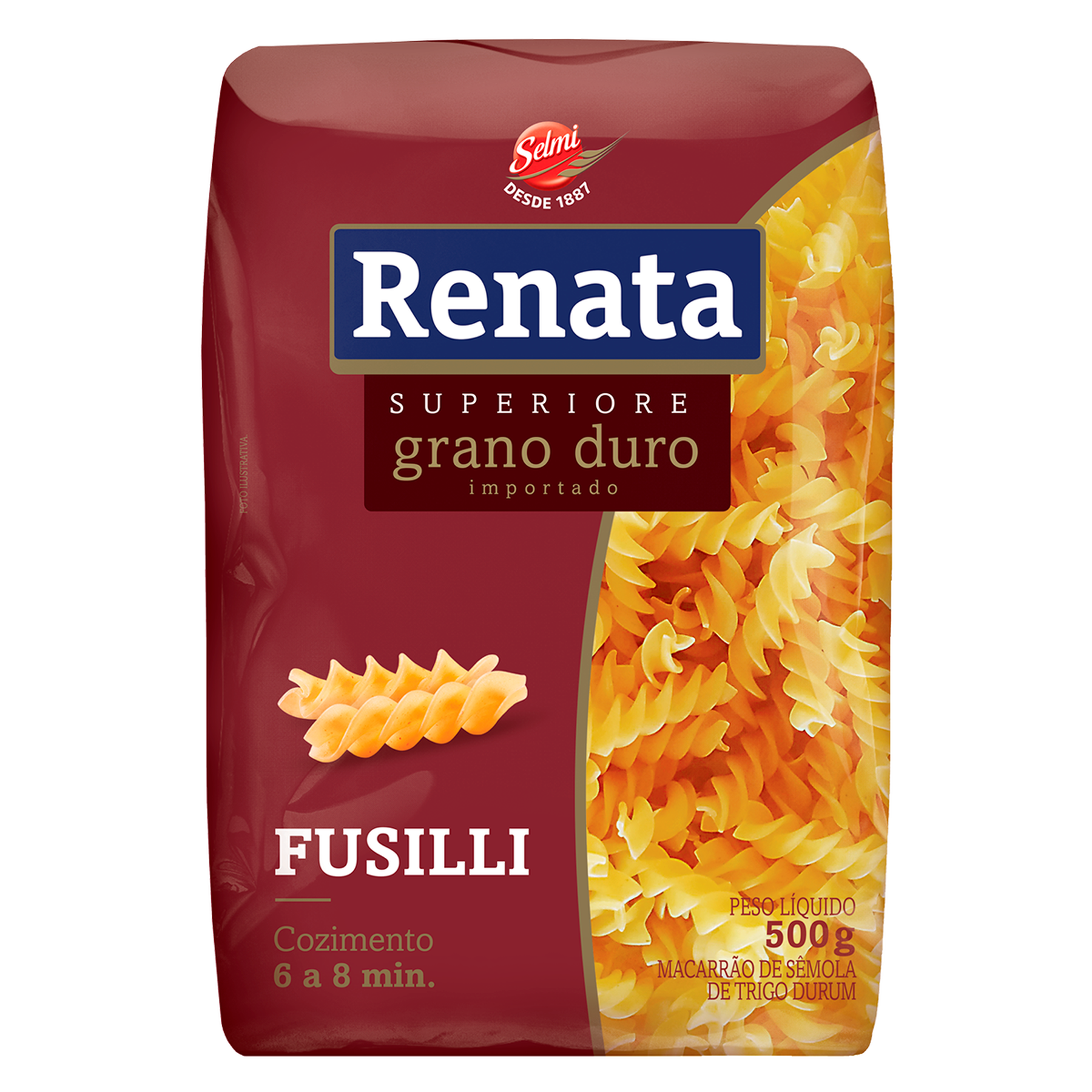 Macarr&atilde;o de S&ecirc;mola de Trigo Grano Duro Fusilli Renata Superiore 500g