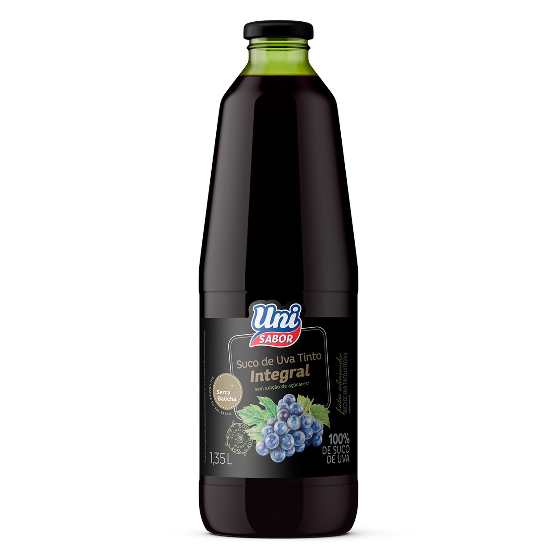 Suco de Uva Integral Tinto Uni Sabor Garrafa 1,35l