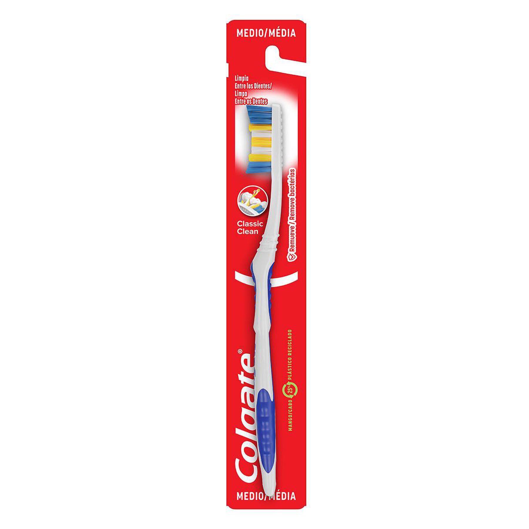Escova Dental M&eacute;dia Classic Clean Colgate&nbsp;