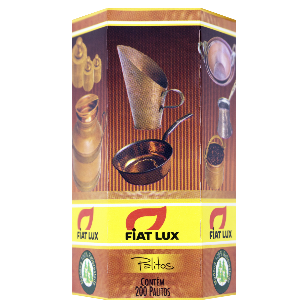 Palito Roli&ccedil;o de Madeira Fiat Lux com 200 Unidades