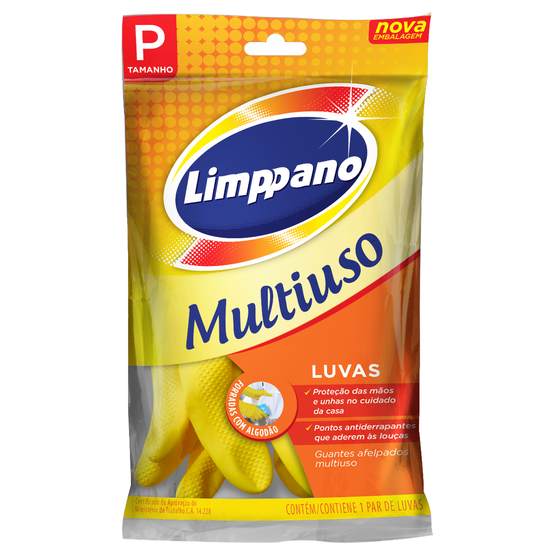 Luva Multi&uacute;so Limppano Tam. P