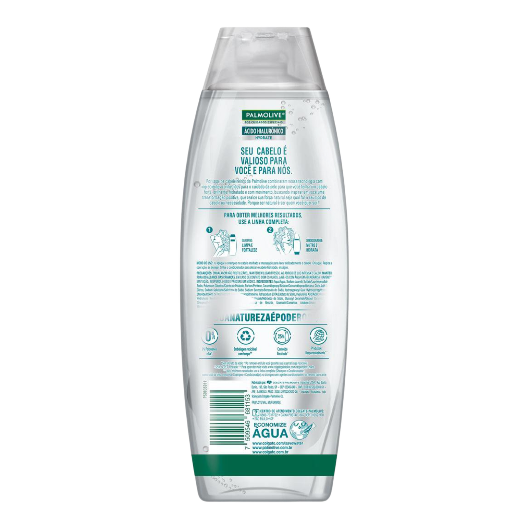 Shampoo &Aacute;cido Hialur&ocirc;nico Palmolive SOS Cuidados Especiais Hydrate Frasco 350ml