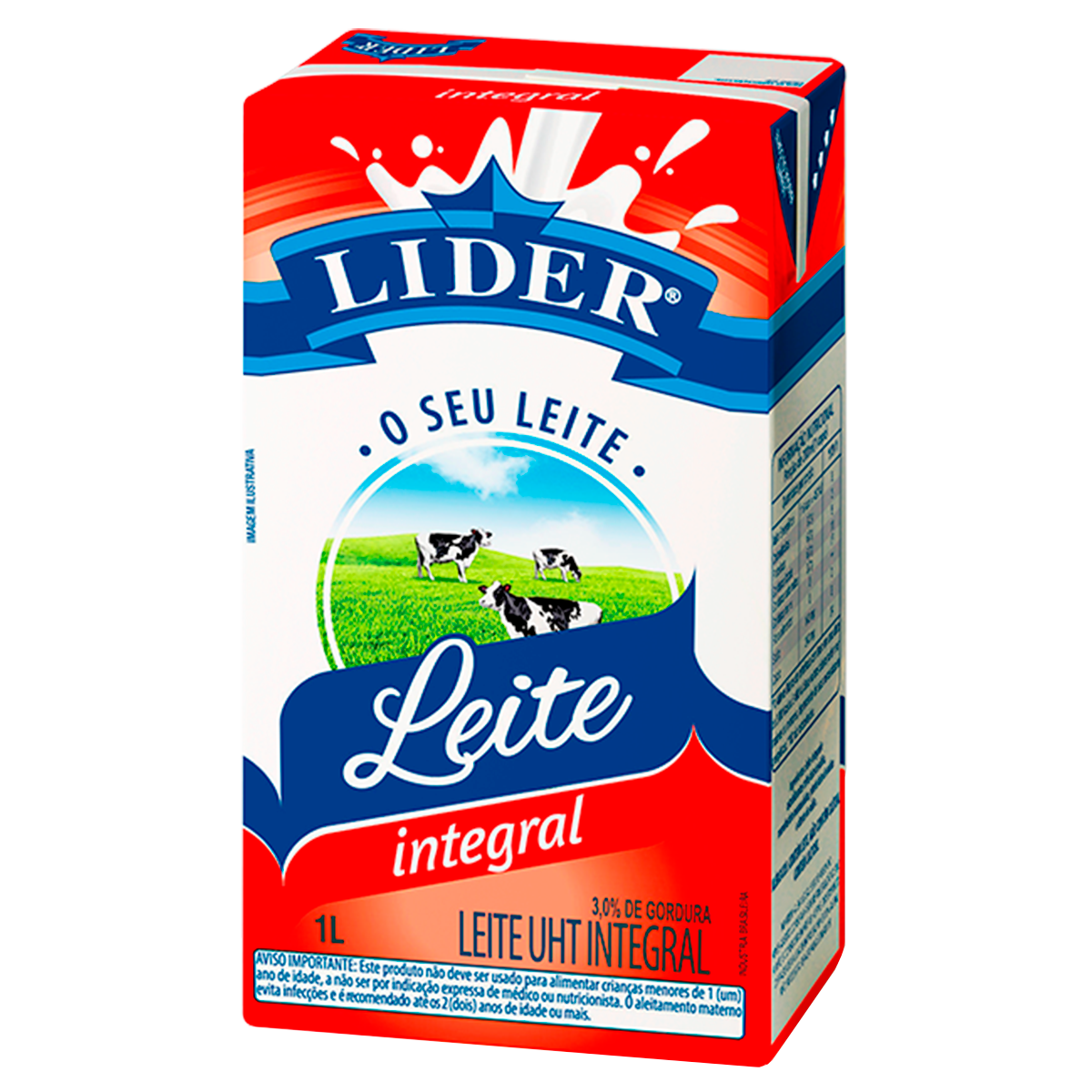 Leite UHT Integral Lider Caixa 1l