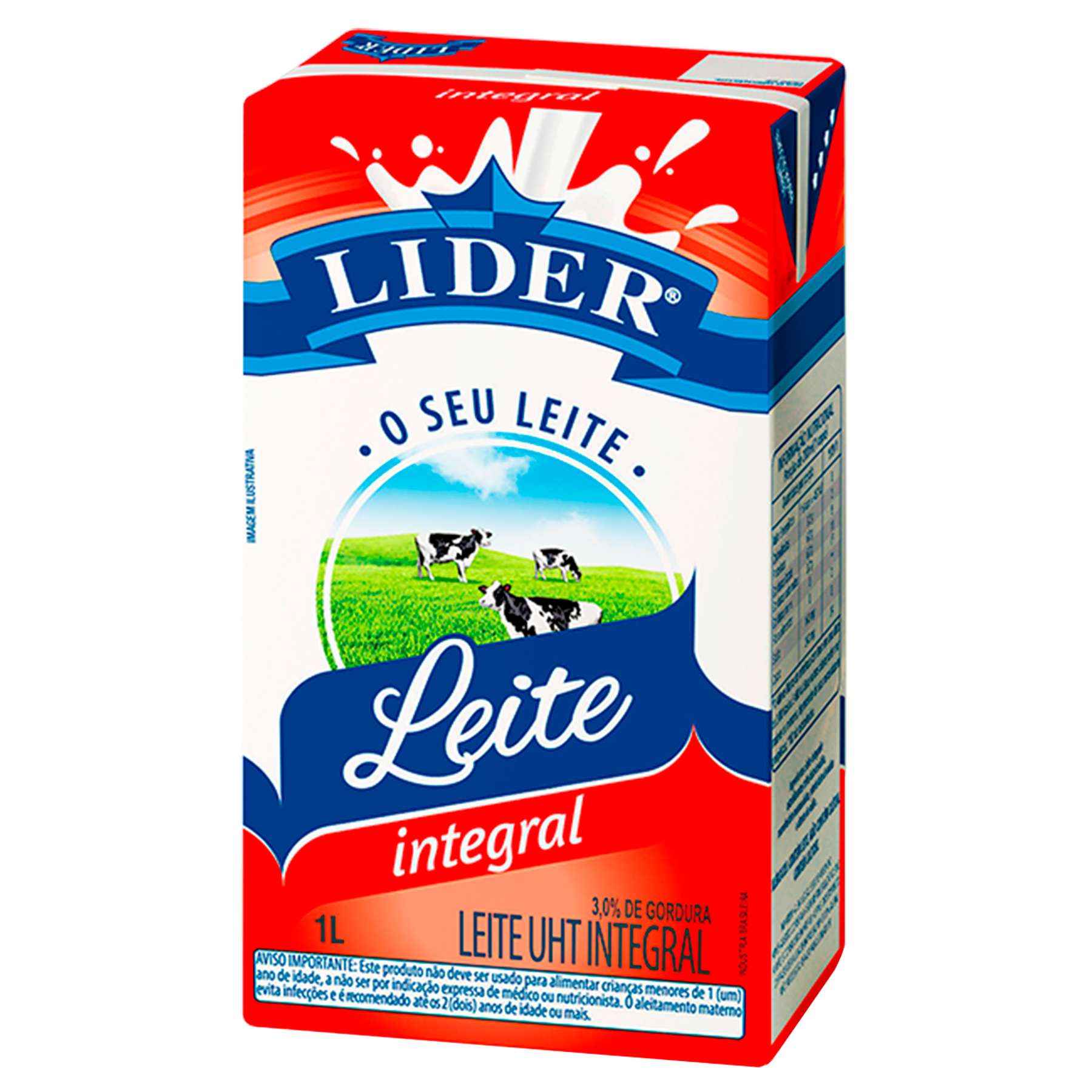 Leite UHT Integral Lider Caixa 1l