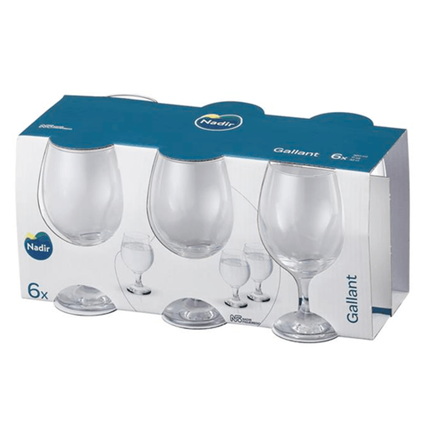 Ta&ccedil;a para &Aacute;gua Gallant Nadir Figueiredo 320ml C/6 Unidades