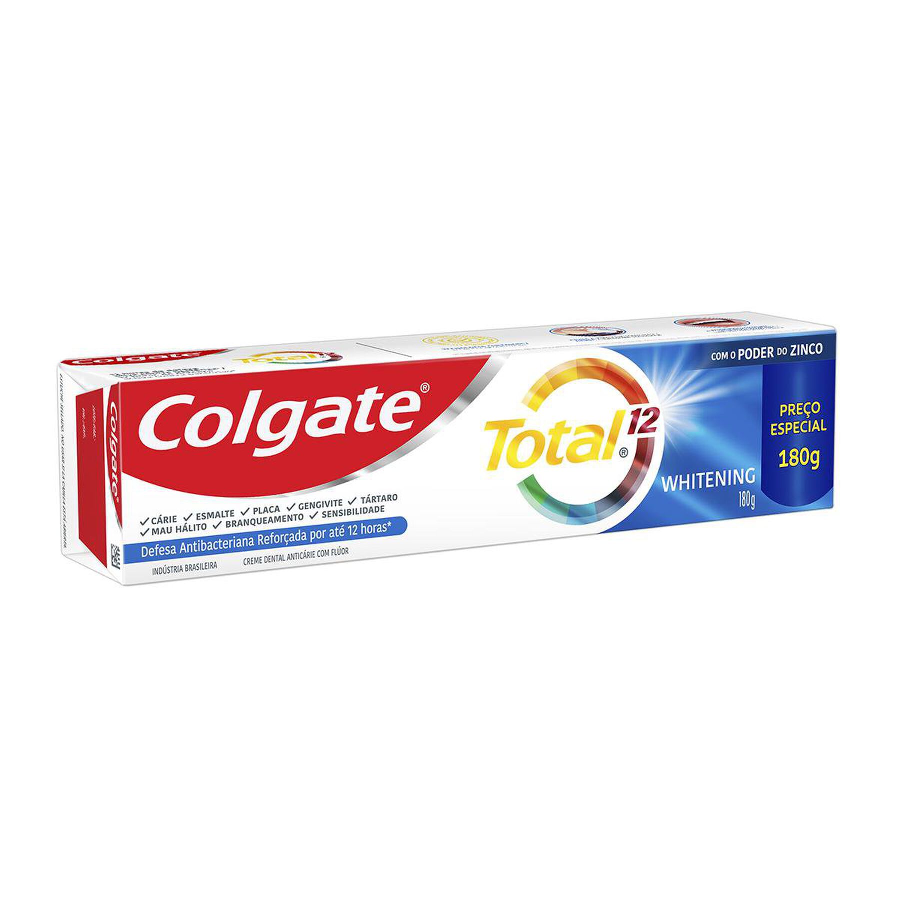 Creme Dental Para Branqueamento Colgate Total 12 Whitening 180g