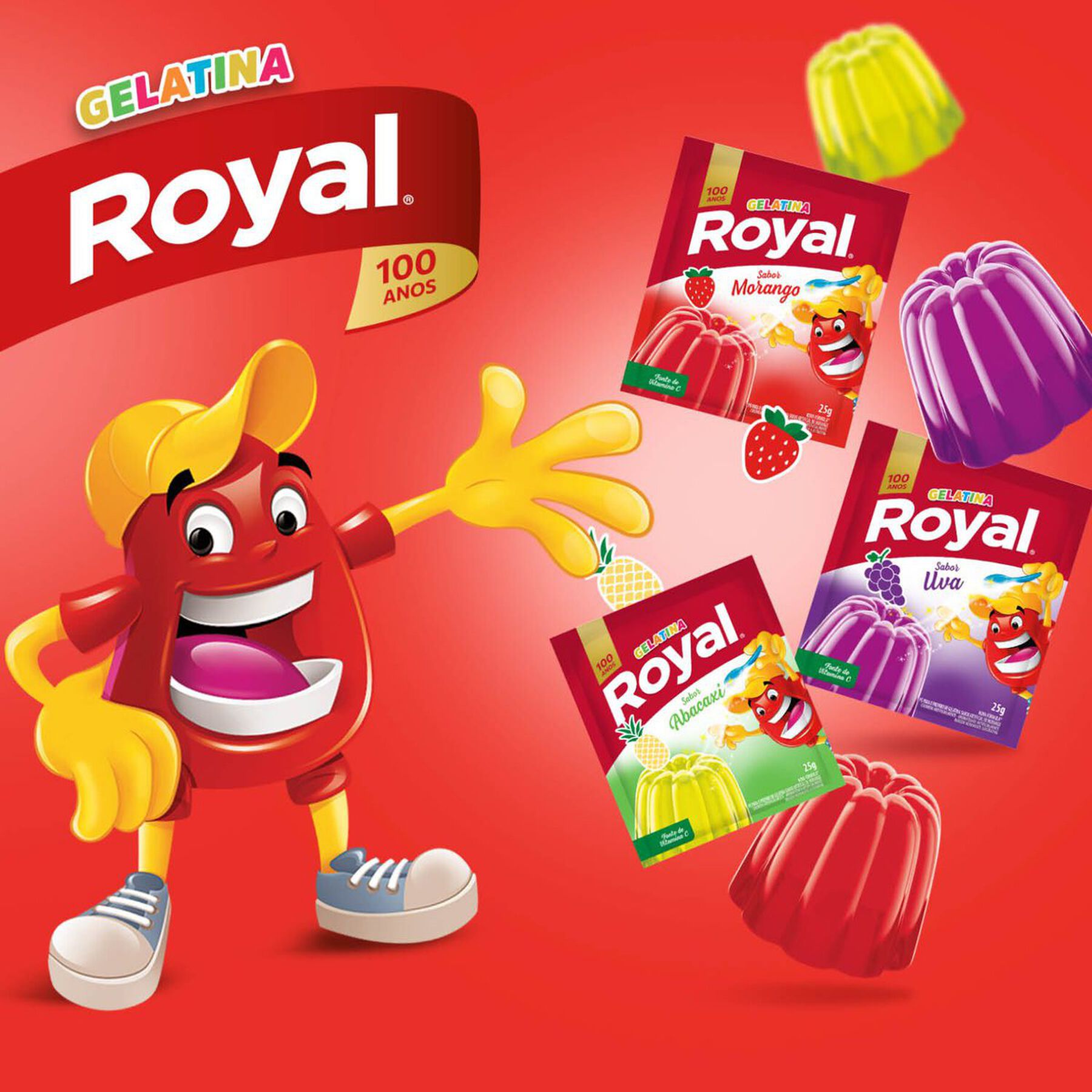 Gelatina em Pó Uva Royal Pacote 25g
