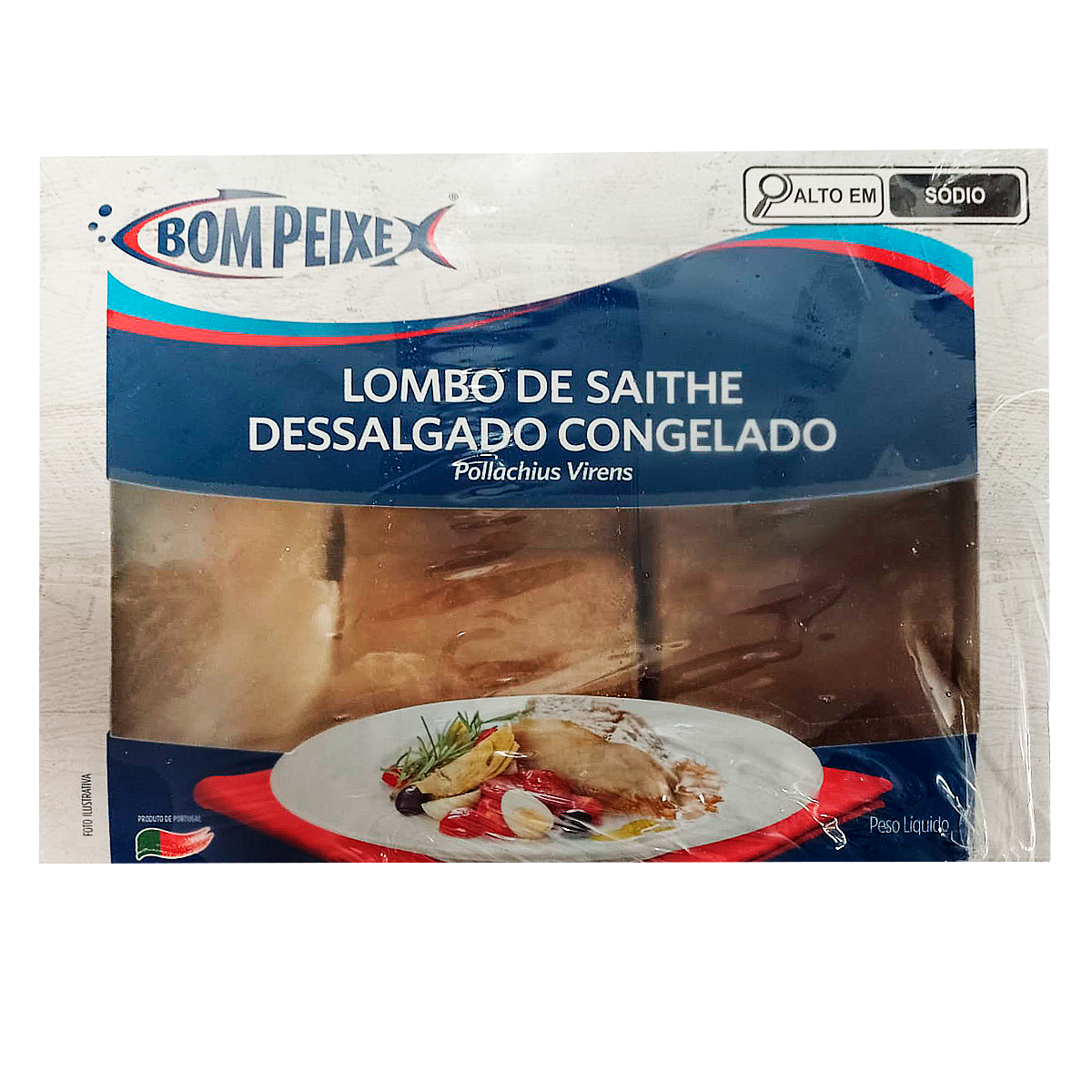 Lombo de Saithe Dessalgado Congelado Bom Peixe Caixa 530g