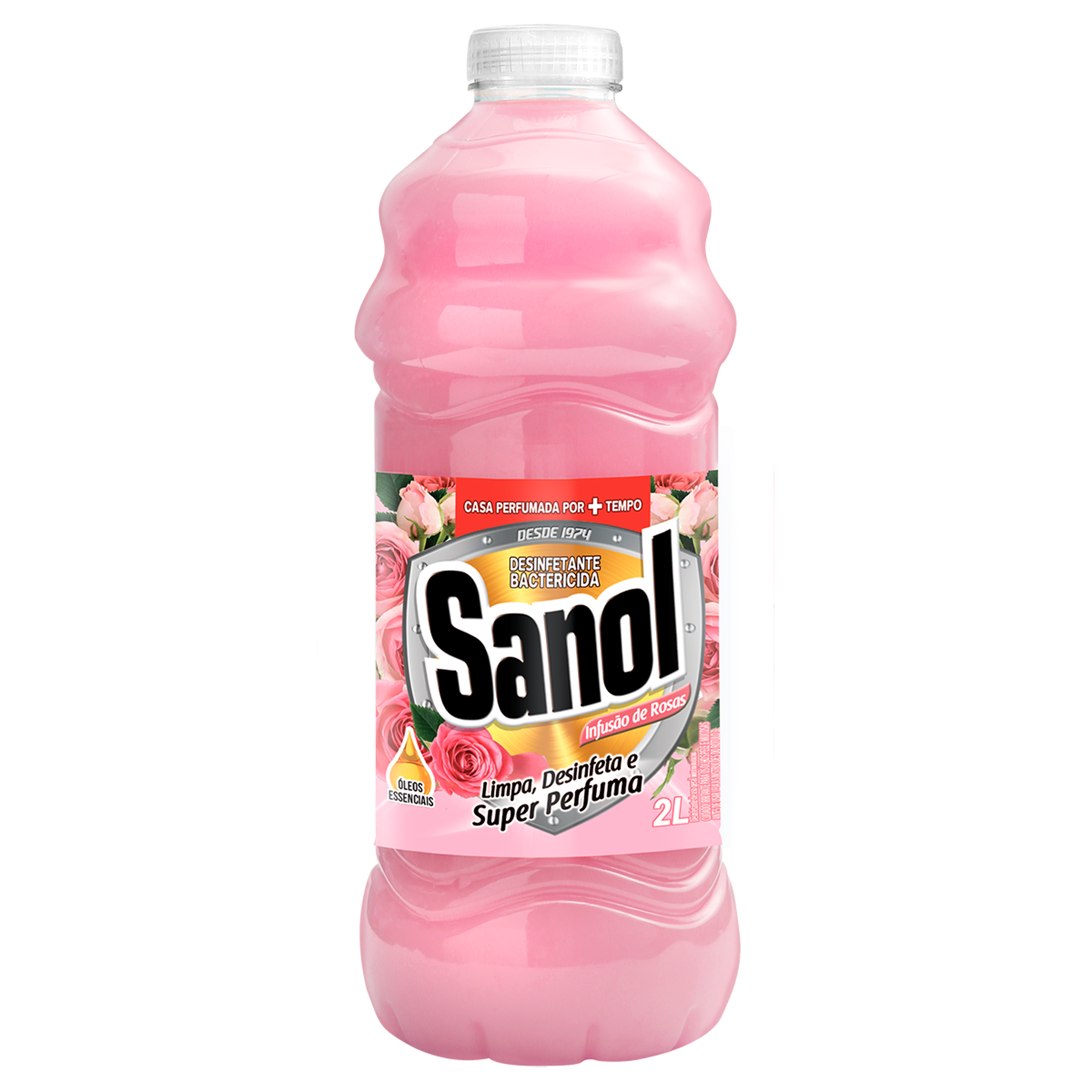 Desinfetante Multiuso Bactericida Infus&atilde;o de Rosas Sanol Frasco 2l