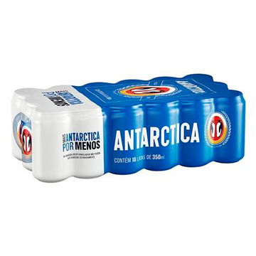 Cerveja Antarctica Lata 350ml - Pack C/18 Unidades