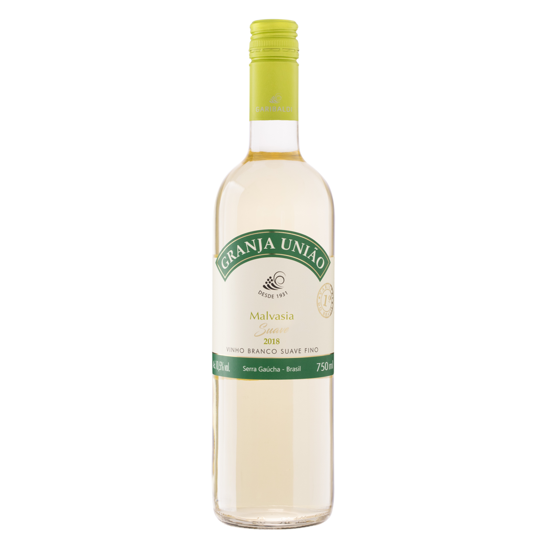 Vinho Branco Suave Malvasia Granja Uni&atilde;o Garrafa 750ml