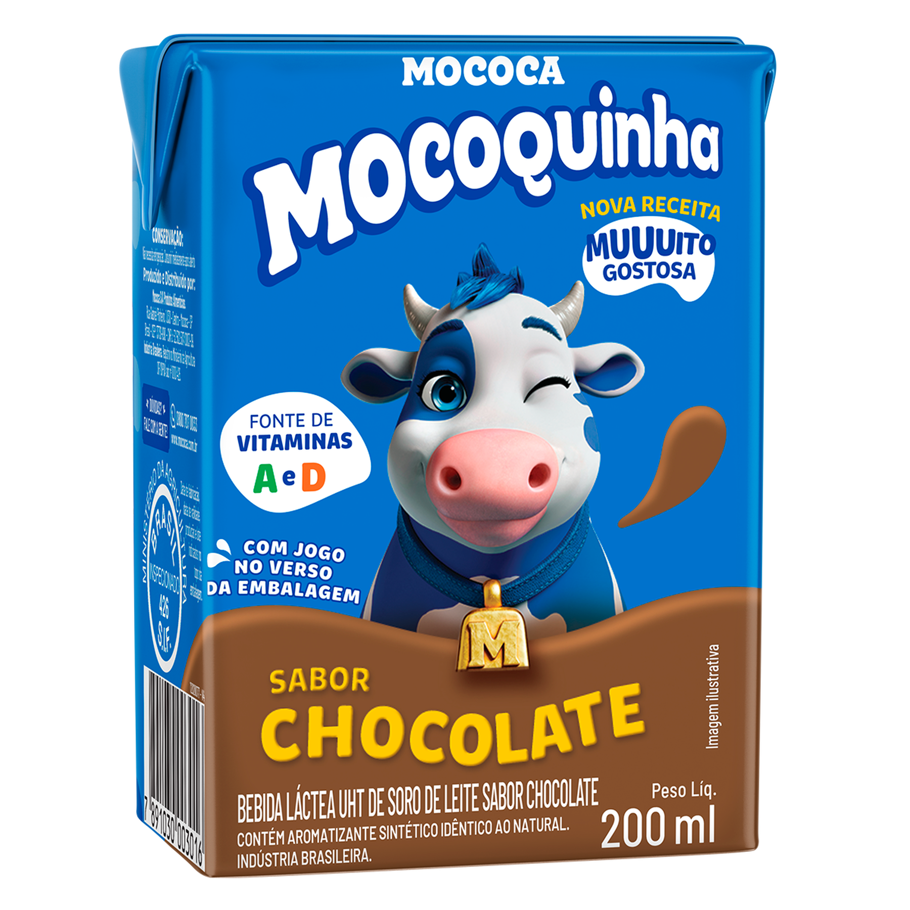 Bebida L&aacute;ctea Chocolate Mocoquinha Mococa 200ml
