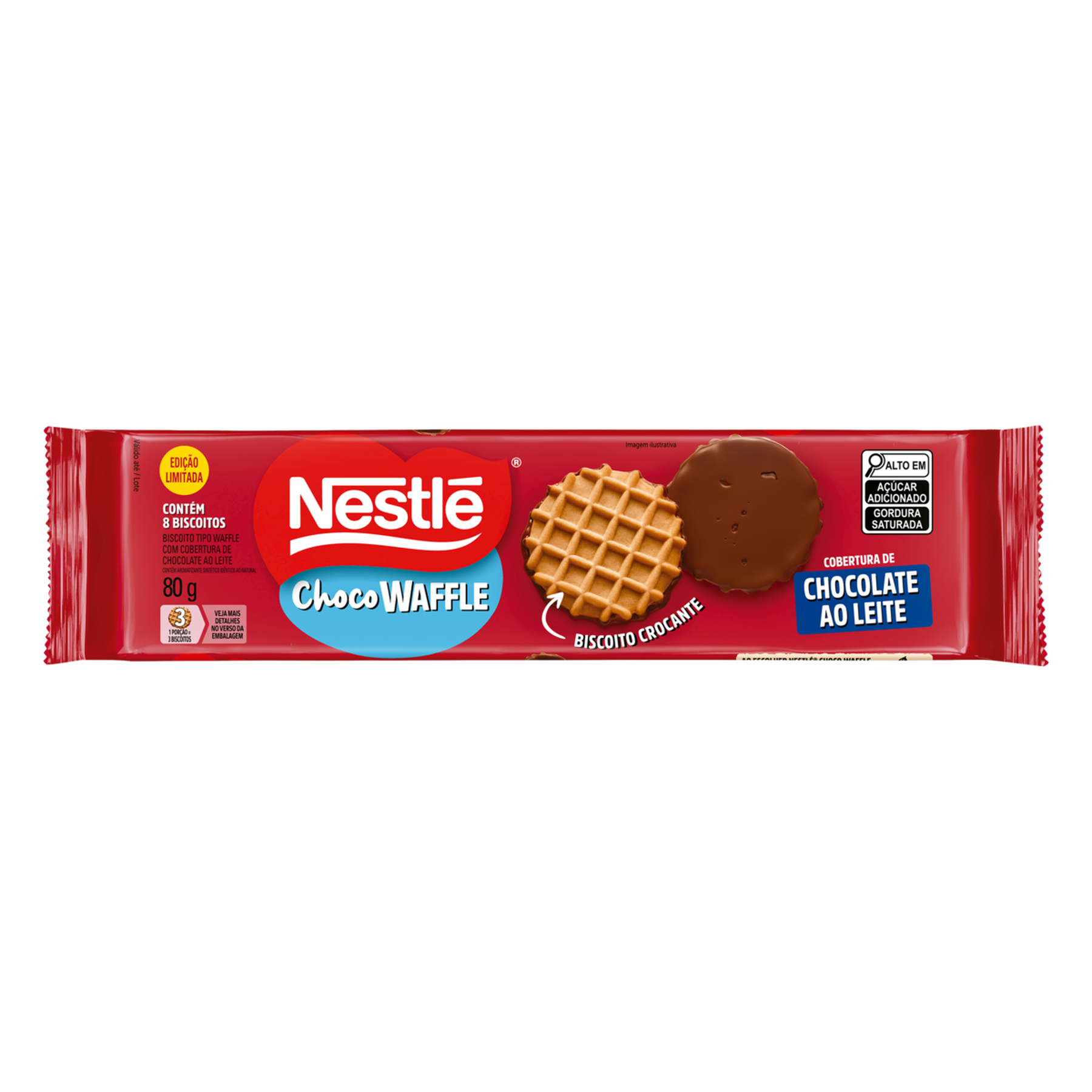 Biscoito Choco Waffle Nestl&eacute; Pacote 80g