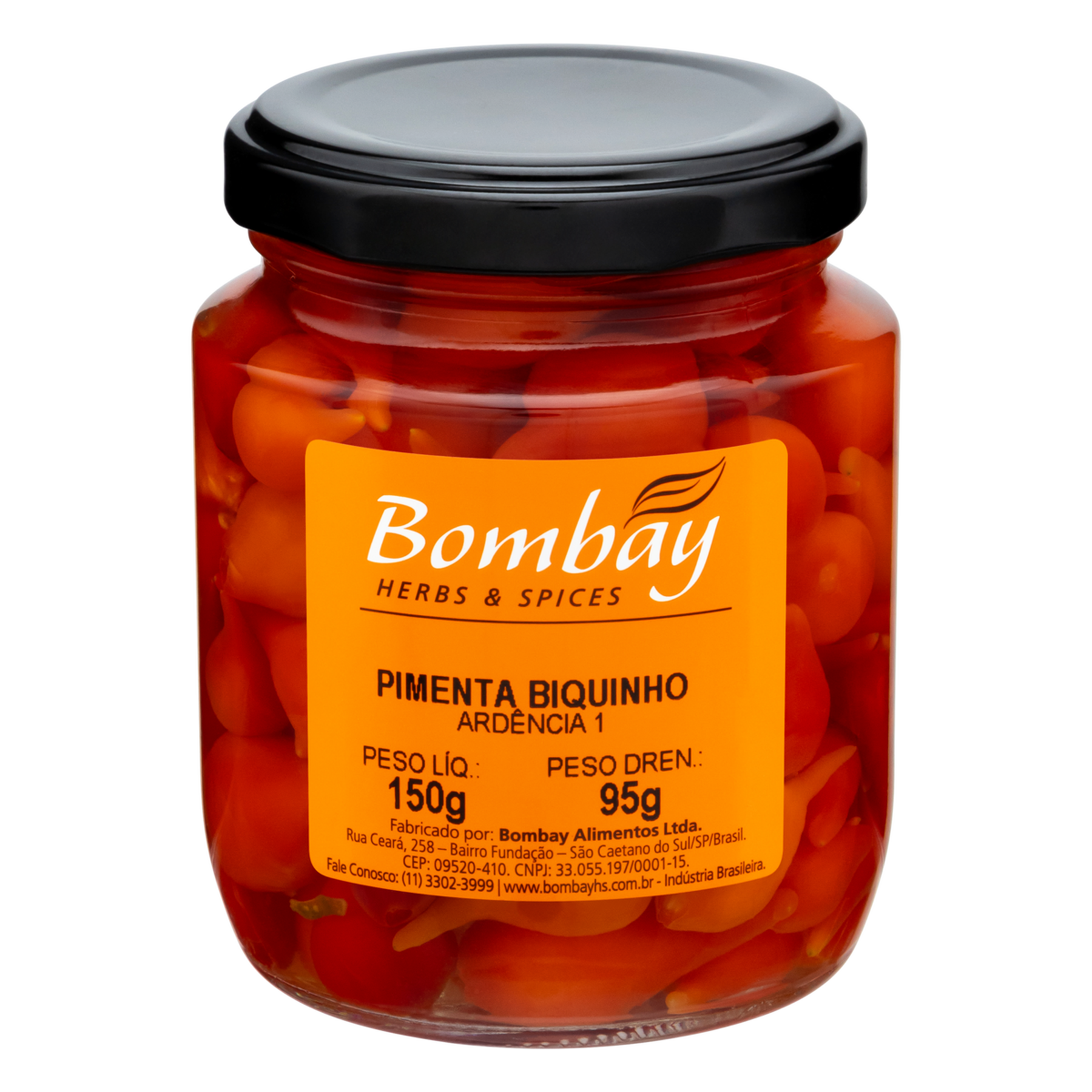 Pimenta Biquinho em Conserva Bombay Vidro 95g