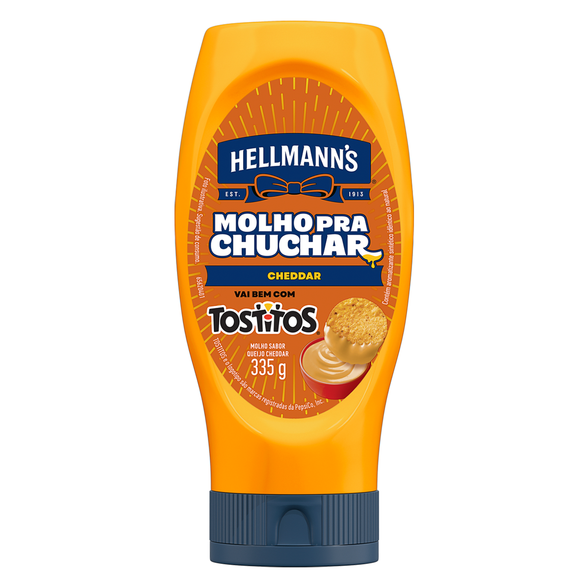 Molho para Chuchar sabor Cheddar Hellmann's Squeeze 335g